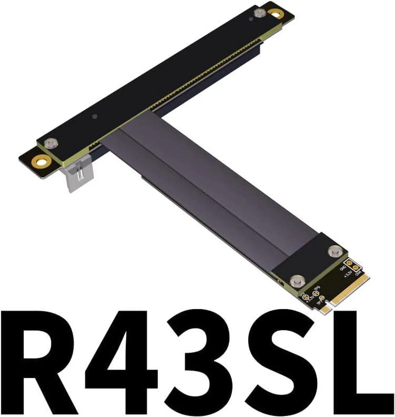 Alt view image 2 of 5 - ADT-Link PCIe 4.0/3.0 x4 M.2 NGFF NVMe Key M Extender Cable to PCIE x16 Graphics Card Riser Adapter 16x PCI-e PCI-Express for M2 2230 2242 2260 2280 (50cm) (15cm, R43SL 3.0)