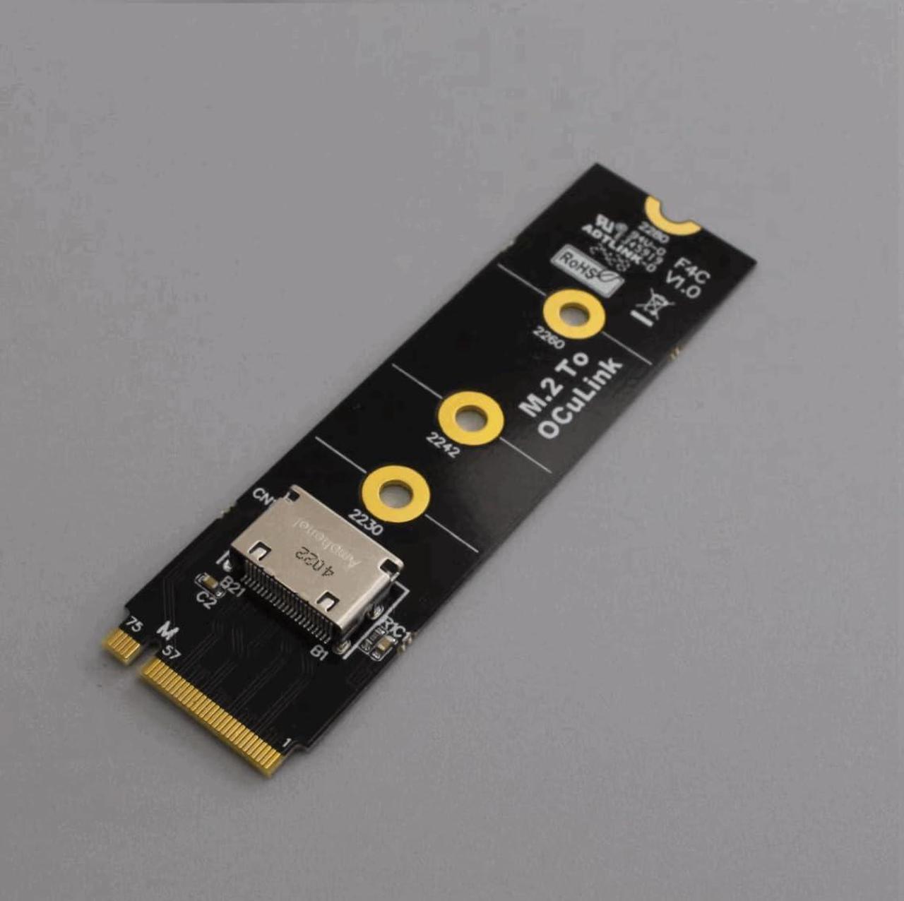 Alt view image 6 of 7 - PCIe 4.0 M.2 NVMe to Oculink(SFF-8611/SFF-8612) to PCI Express x16 eGPU Adapter for GPD Win Max2 External Graphics Card & SSD (F9G-BK7+F4C+F9934-25cm)