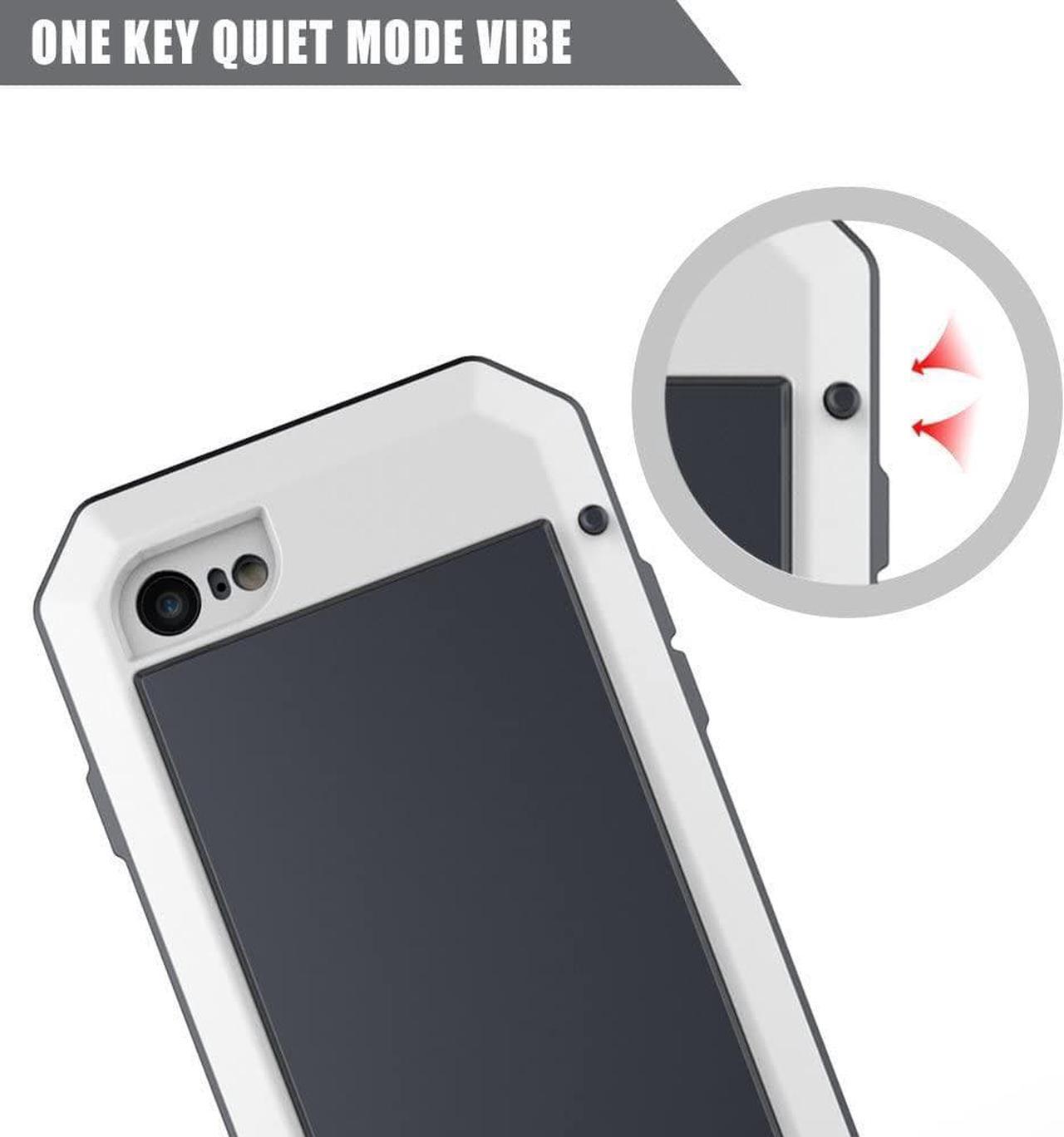 Alt view image 4 of 6 - iPhone SE 2022/2020 Case,Tempered Glass Luxury Aluminum Alloy Protective Metal Extreme Shockproof Military Bumper Heavy Duty Cover Shell Case Skin Protector for Apple iPhone SE 2022/2020 /8/7-Silver
