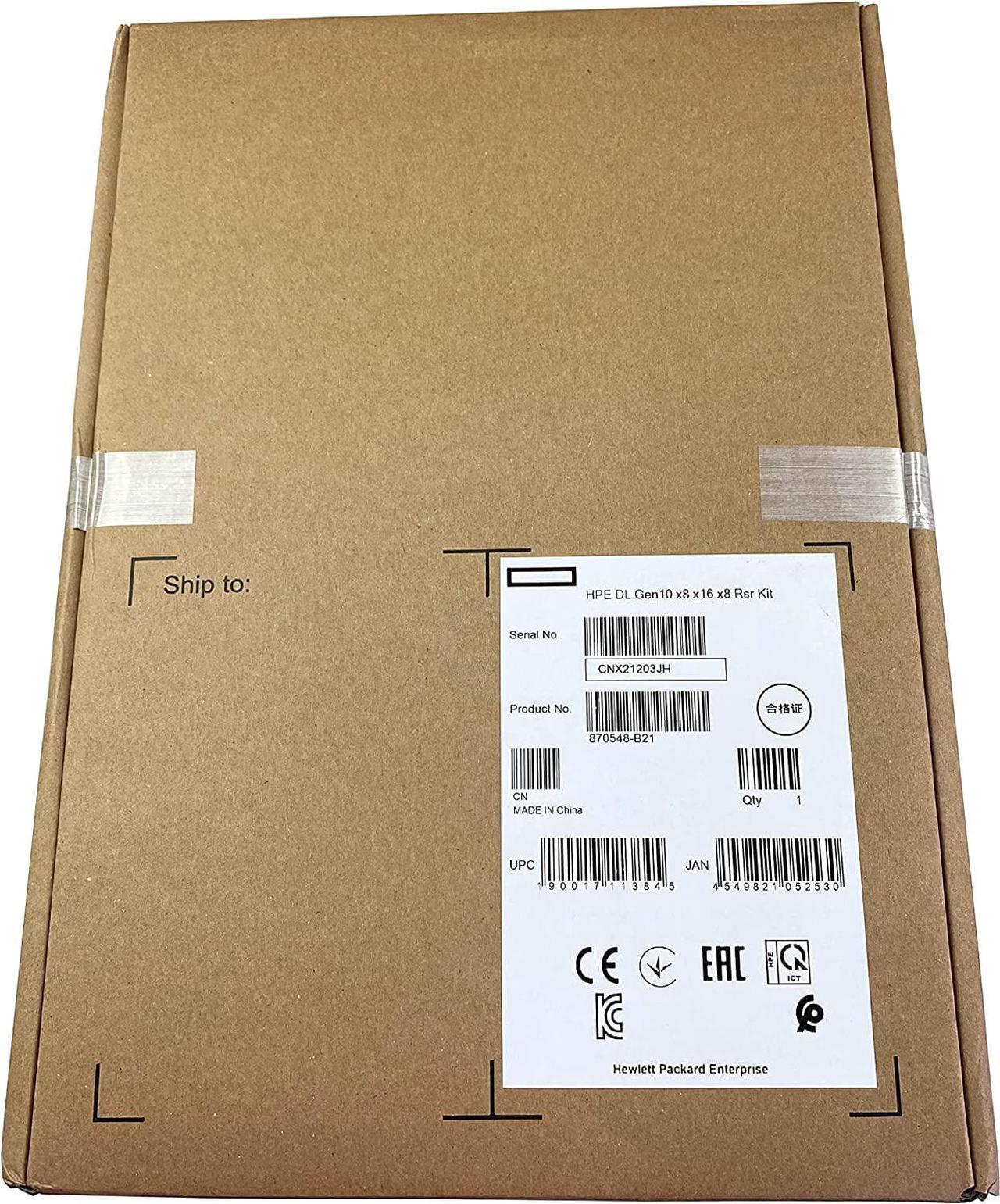 New Riser Kit Compatible with HPE DL Gen10 Server x8/x16/x8 870548-B21 Factory Sealed