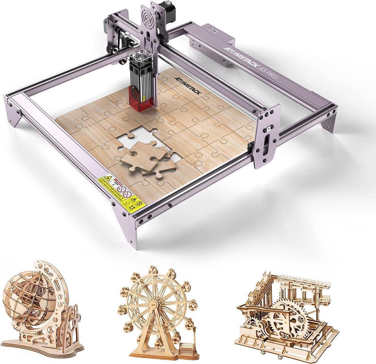 Alt view image 2 of 7 - ATOMSTACK A5 Pro 40W Laser Engraver Master, Wood Engraving Machine, Eye Protection Fixed-Focus CNC, Desktop DIY Laser Engraving Cutting Machine, Cut Engraver for Metal Wood Vinyl Leather, 410x400mm