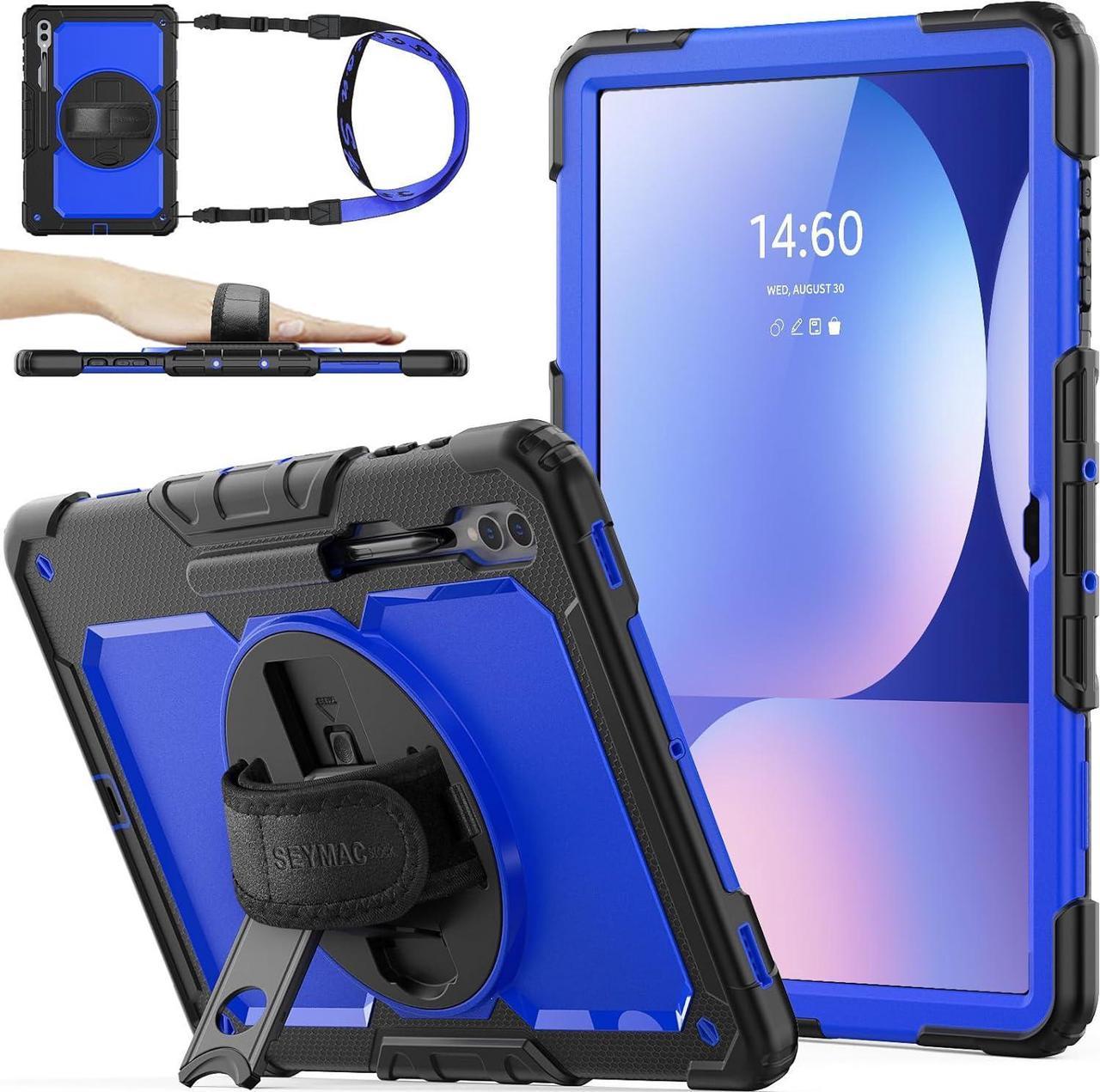 for Galaxy Tab S10/S9 Ultra/ S8 Ultra Tablet Case 14.6'' with Screen Protector Pencil Holder [360 Rotating Hand Strap] &Stand, Case for Galaxy Tab S9 Ultra/ S8 Ultra 14.6'', Blue1