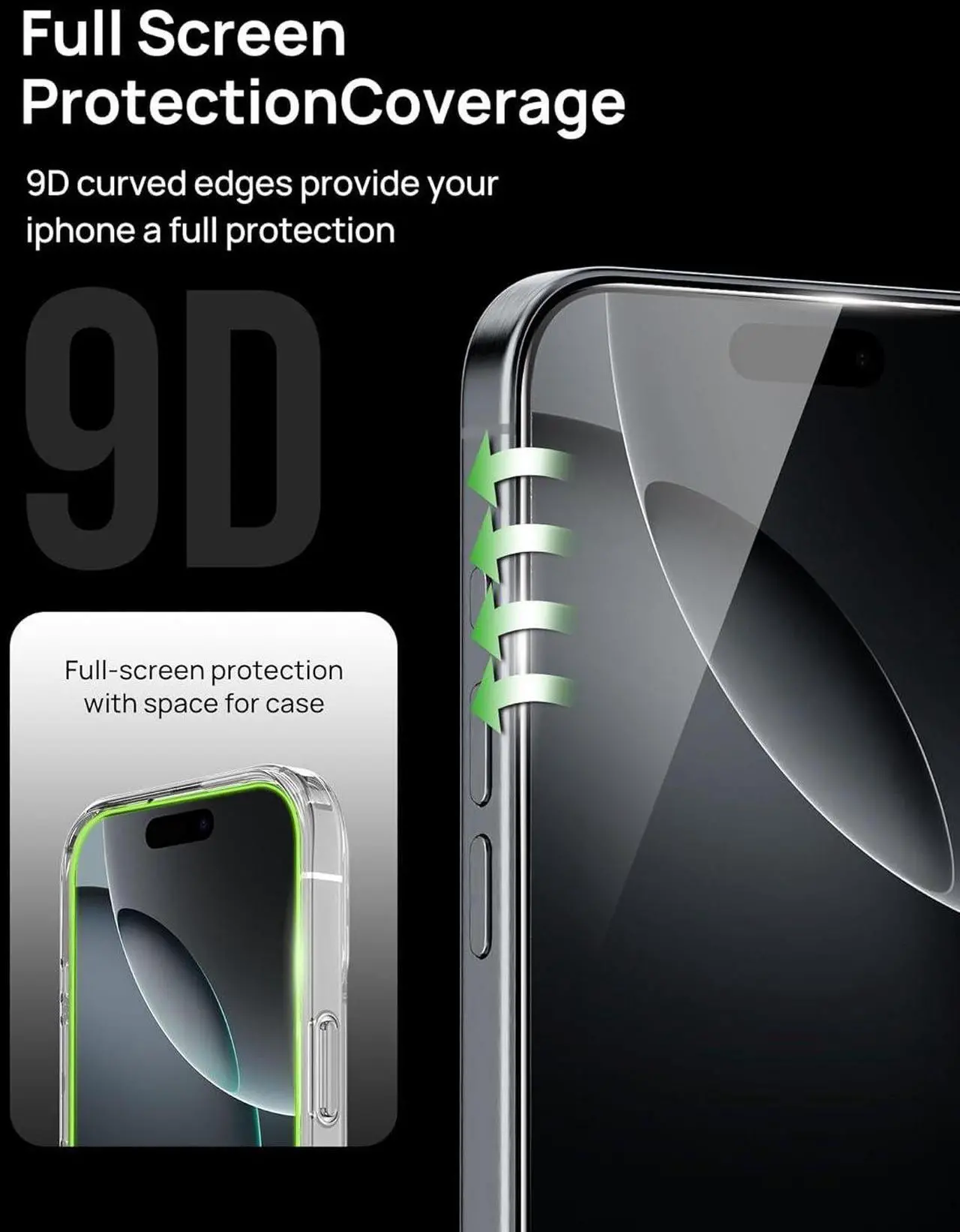 Alt view image 4 of 7 - Screen Protector for iPhone 16 Pro Max 6.9" with Camera Lens Protector[High Transparency][9H Tempered Glass][No Bubble][Auto-Alignment][Anti-scatch][Case Friendly][Full Coverage], 2+2 pack