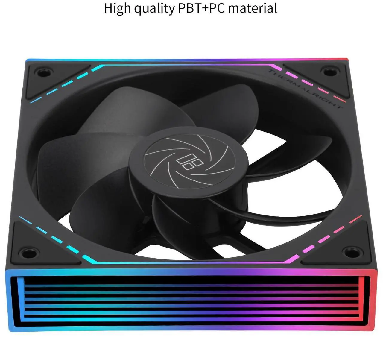 Alt view image 5 of 7 - Thermalright TL-M12R 120mm ARGB CPU Fan, with 1500RPM Speed, Black Computer Case Cooling, Quiet 4pin PWM PC Inverted Fan, CPU Cooler,ARGB Light Effect with Infinite Mirrors on Both Sides