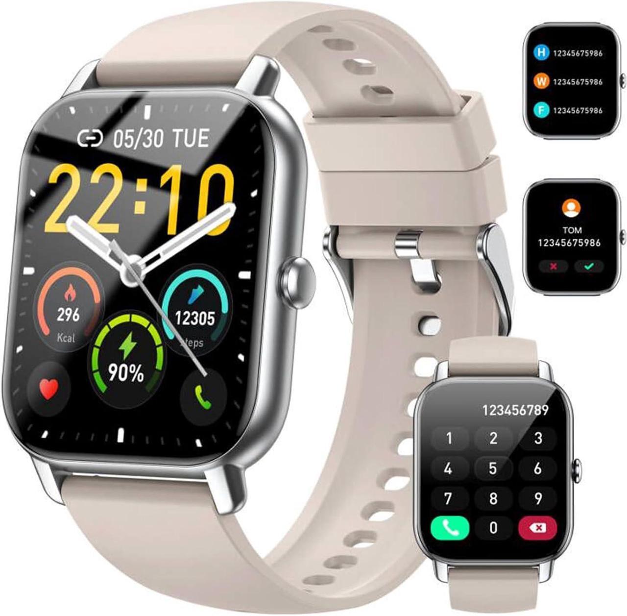 Main image of Smart Watch (Answer/Make Calls), 1.85" Smart Watches for Men Women 110+ Sport Modes Fitness Tracker with Sleep Heart Rate Monitor, Pedometer, IP68 Waterproof Fitness Watch for iOS Android Smart Watch