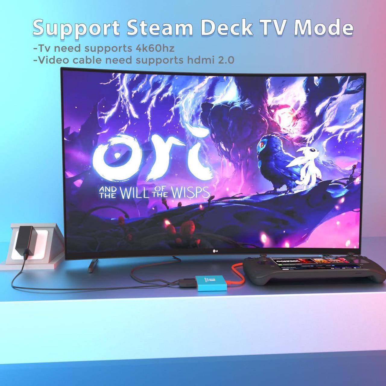 Alt view image 4 of 6 - Switch Dock for Nintendo Switch Docking Station, Portable Switch TV Adapter Support 4K/60HZ Switch TV Dock Mode Compatible Steam Deck/Nintendo Switch OLED, Switch Travel Dock with HDMI2.0 USB3.0 Port