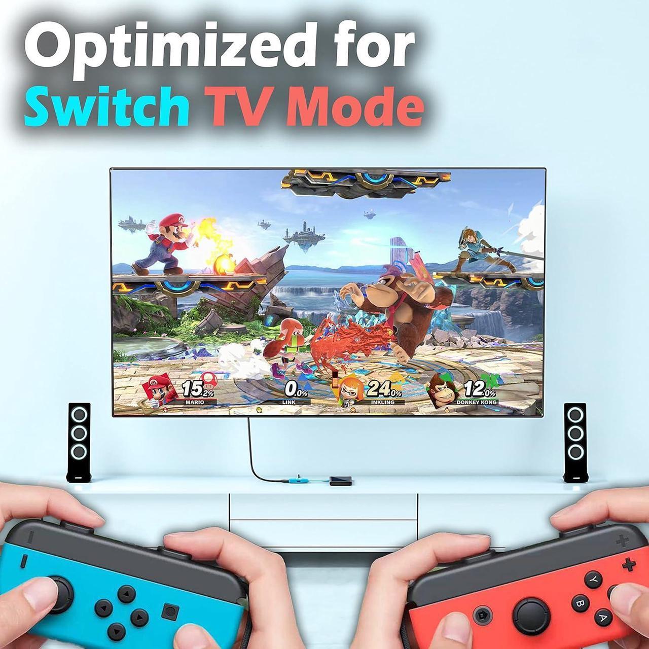 Alt view image 2 of 6 - Switch HDMI Dock Adapter Compatible with Nintendo Switch/Switch OLED, Mini Portable USB-C to 4K HDMI USB Port TV Dock Charging Docking Station Base Adapter Hub for Travel Laptop Tablet Phone