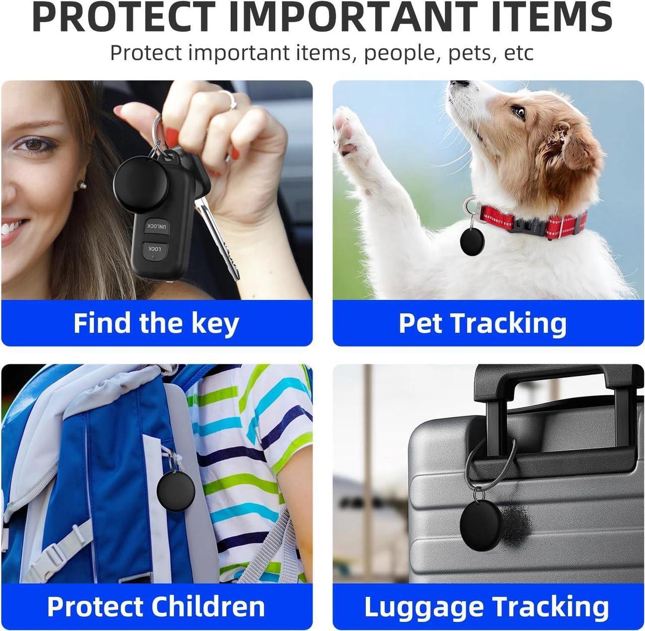 Alt view image 3 of 7 - Air Tags-4 Pack Tracker Tag works with Apple Find My (iOS only) smart tag item finder for keys, luggage, backpacks and more!