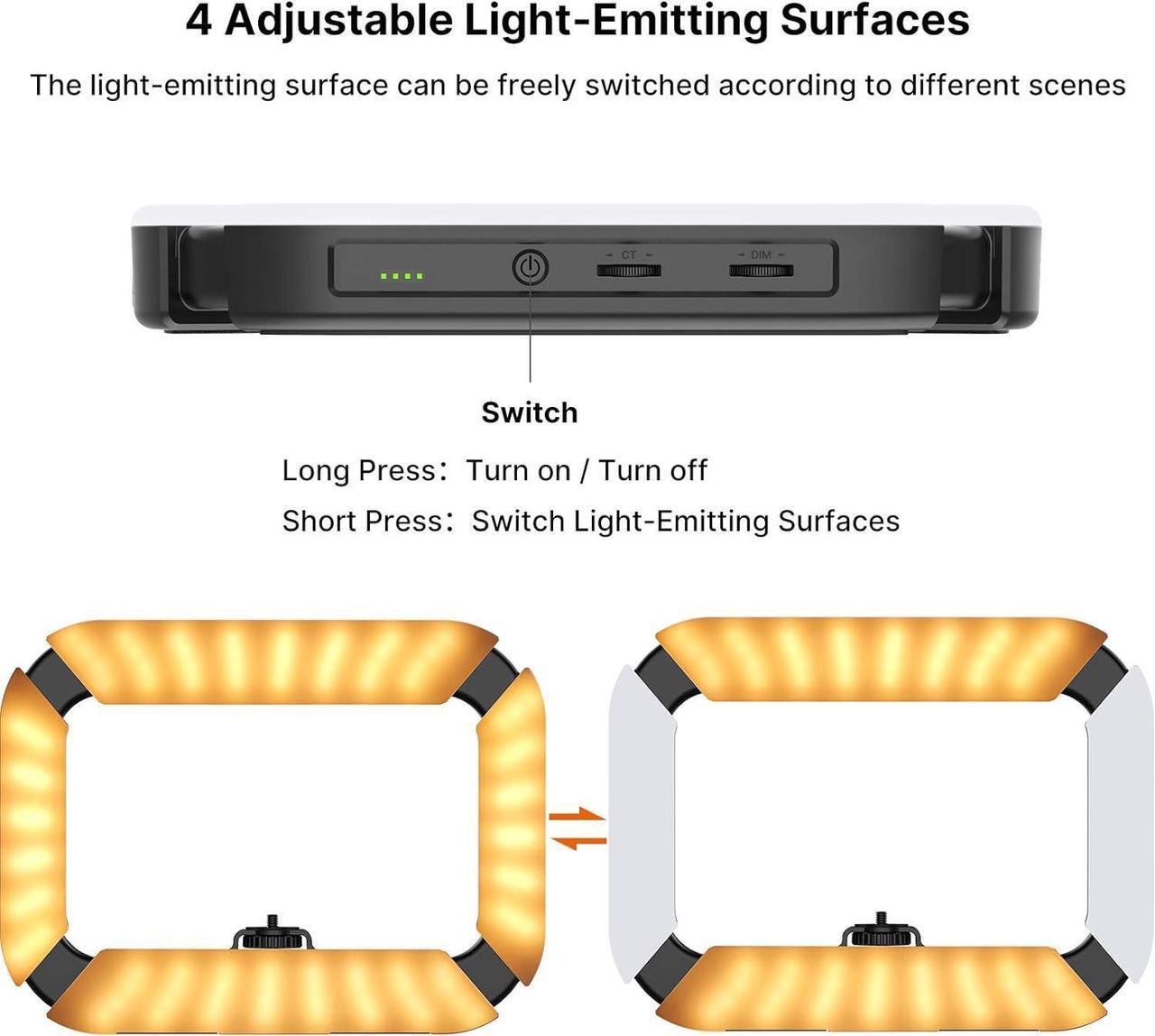 Alt view image 4 of 7 - Smartphone Video Device , Handheld LED Ring Light Selfie Light Mobile Video Stabilizer for Cameras, Smartphones, Sports Cameras, YouTube, Settings, Filmmaking, Makeup, Video Blogging