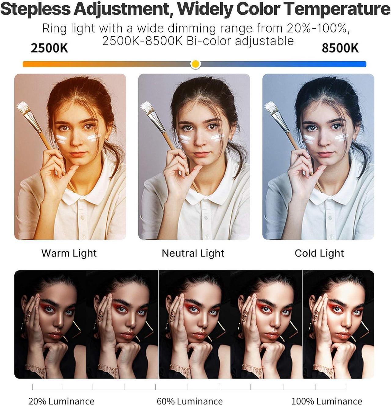 Alt view image 7 of 7 - Smartphone Video Device , Handheld LED Ring Light Selfie Light Mobile Video Stabilizer for Cameras, Smartphones, Sports Cameras, YouTube, Settings, Filmmaking, Makeup, Video Blogging