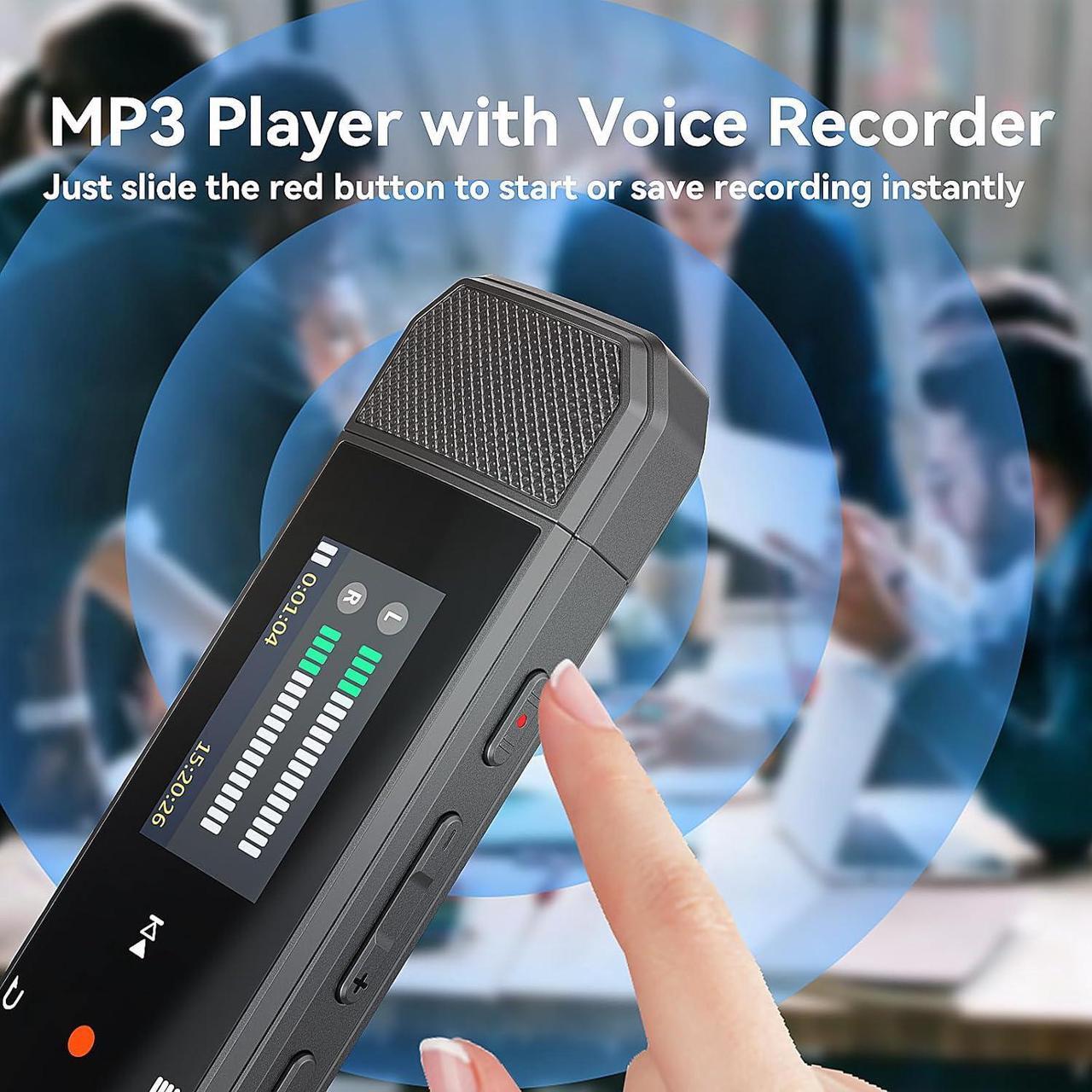 Alt view image 5 of 7 - 64GB Type-C USB MP3 Player with Bluetooth 5.3, Clip Portable Music Player with FM Radio, Voice Recorder, Exercise Pedometer, Digital Audio Random Playback A-B Repeat, Supports Cell Phone File Transfer