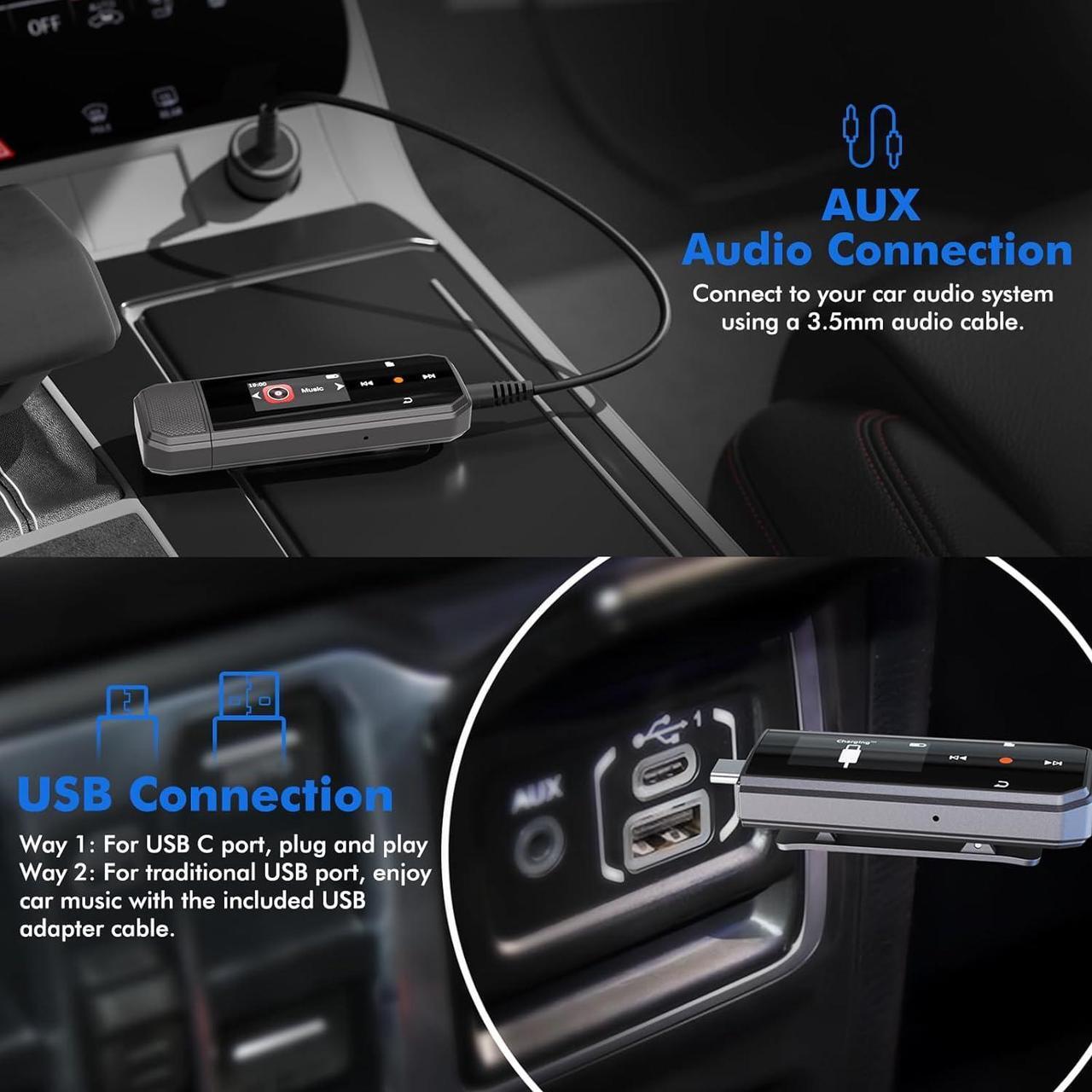 Alt view image 6 of 7 - 64GB Type-C USB MP3 Player with Bluetooth 5.3, Clip Portable Music Player with FM Radio, Voice Recorder, Exercise Pedometer, Digital Audio Random Playback A-B Repeat, Supports Cell Phone File Transfer