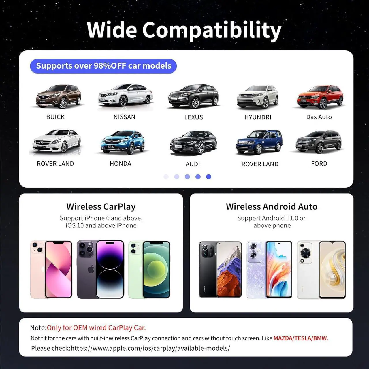 Alt view image 6 of 7 - Magic Carplay Ai Box 2.0 Max, Support Netflix/YouTube/Hulu/Tiktok/TF card etc., Qualcomm Multi-core Wireless Carplay and Android Car Adapter for OEM Wired Carplay Car