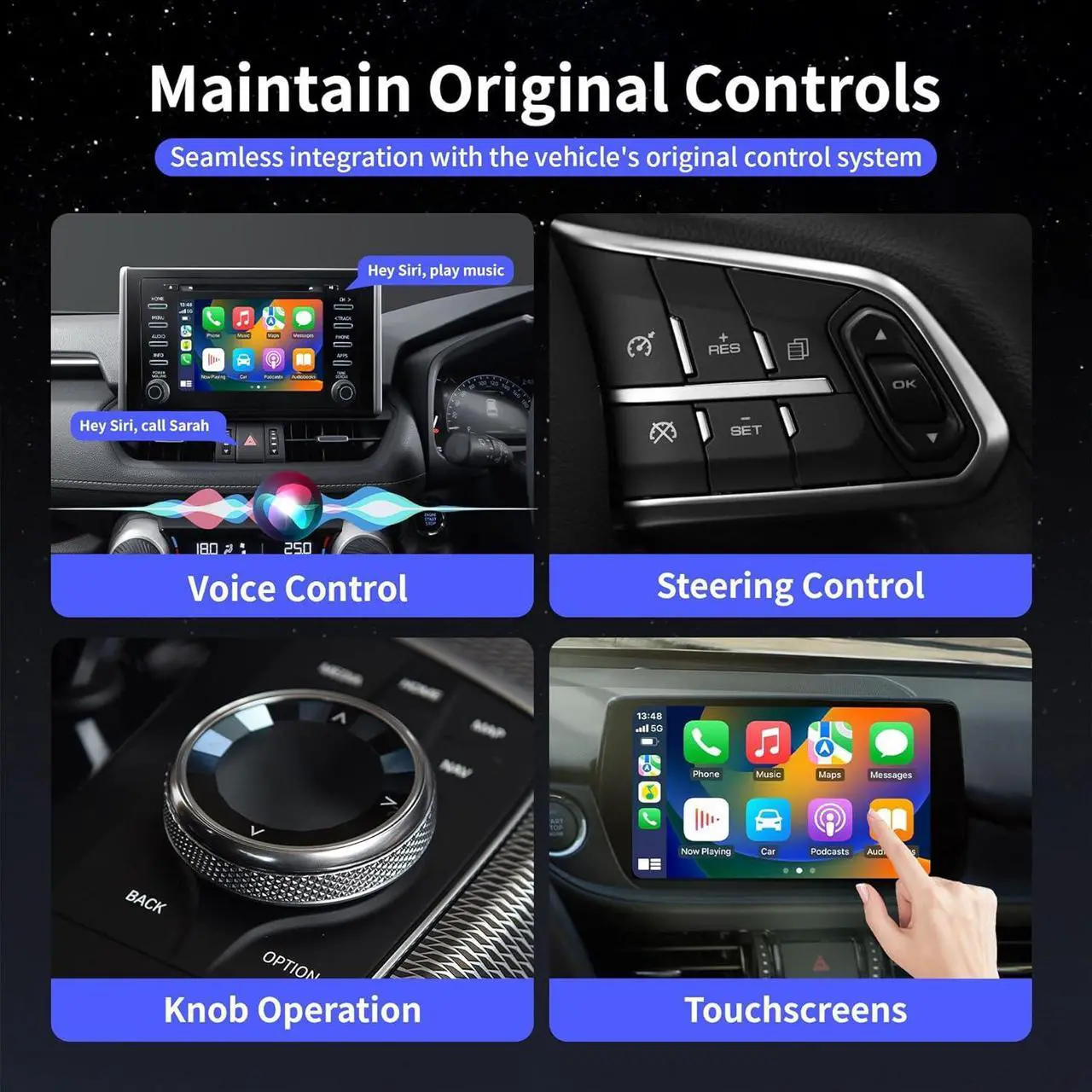 Alt view image 7 of 7 - Magic Carplay Ai Box 2.0 Max, Support Netflix/YouTube/Hulu/Tiktok/TF card etc., Qualcomm Multi-core Wireless Carplay and Android Car Adapter for OEM Wired Carplay Car