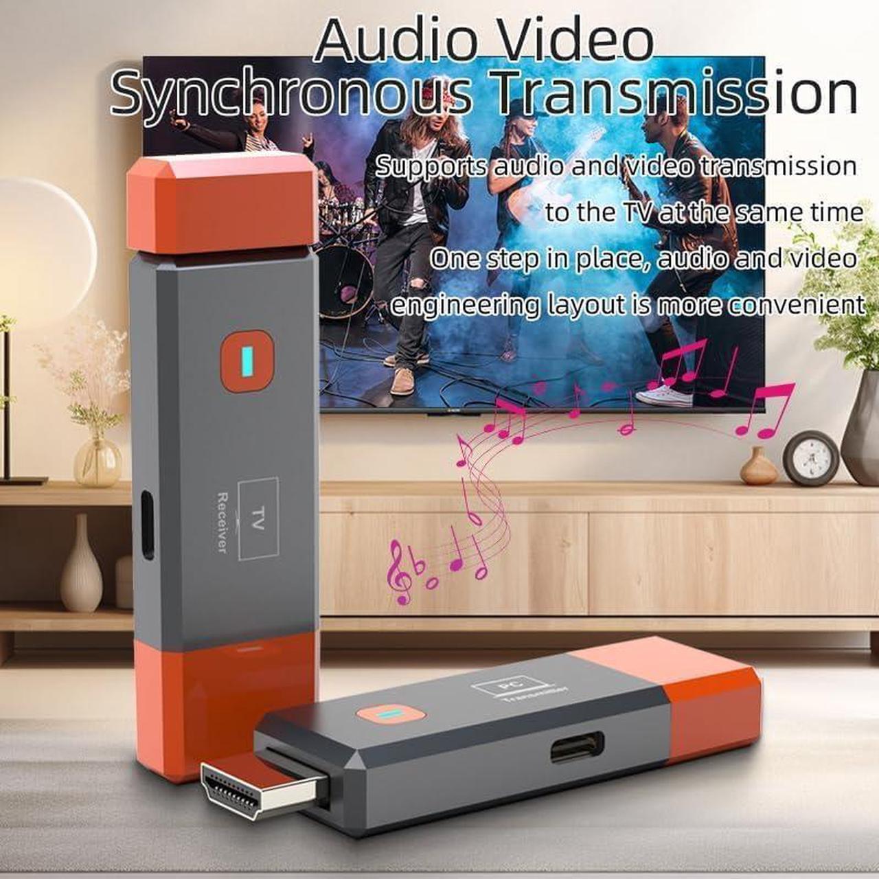 Alt view image 3 of 7 - Wireless HDMI Transmitter and Receiver, 328FT/100M 2.4G/5G Wireless HDMI Extender, 4K Decoding 1080P Output for video and audio transmission from laptop/PC/TV box/projector/streaming to monitor/TV.
