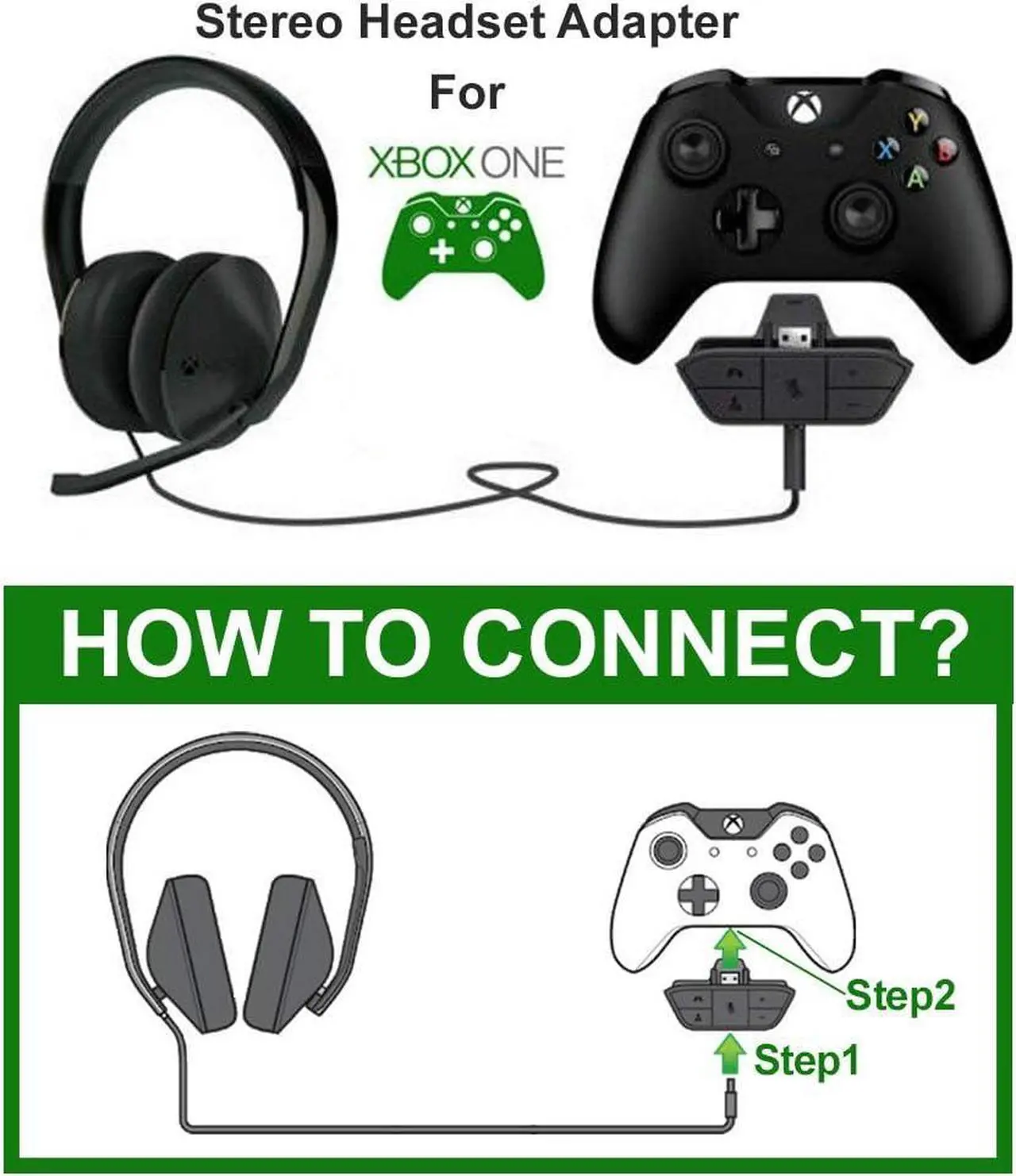 Alt view image 2 of 6 - Stereo Headset Adapter and Elite Controller for Xbox One and Xbox Series X|S - Headset Audio Converter for Voice Chat and Game Mixing as well as Microphone Monitor and Volume Control as Xbox Accessori
