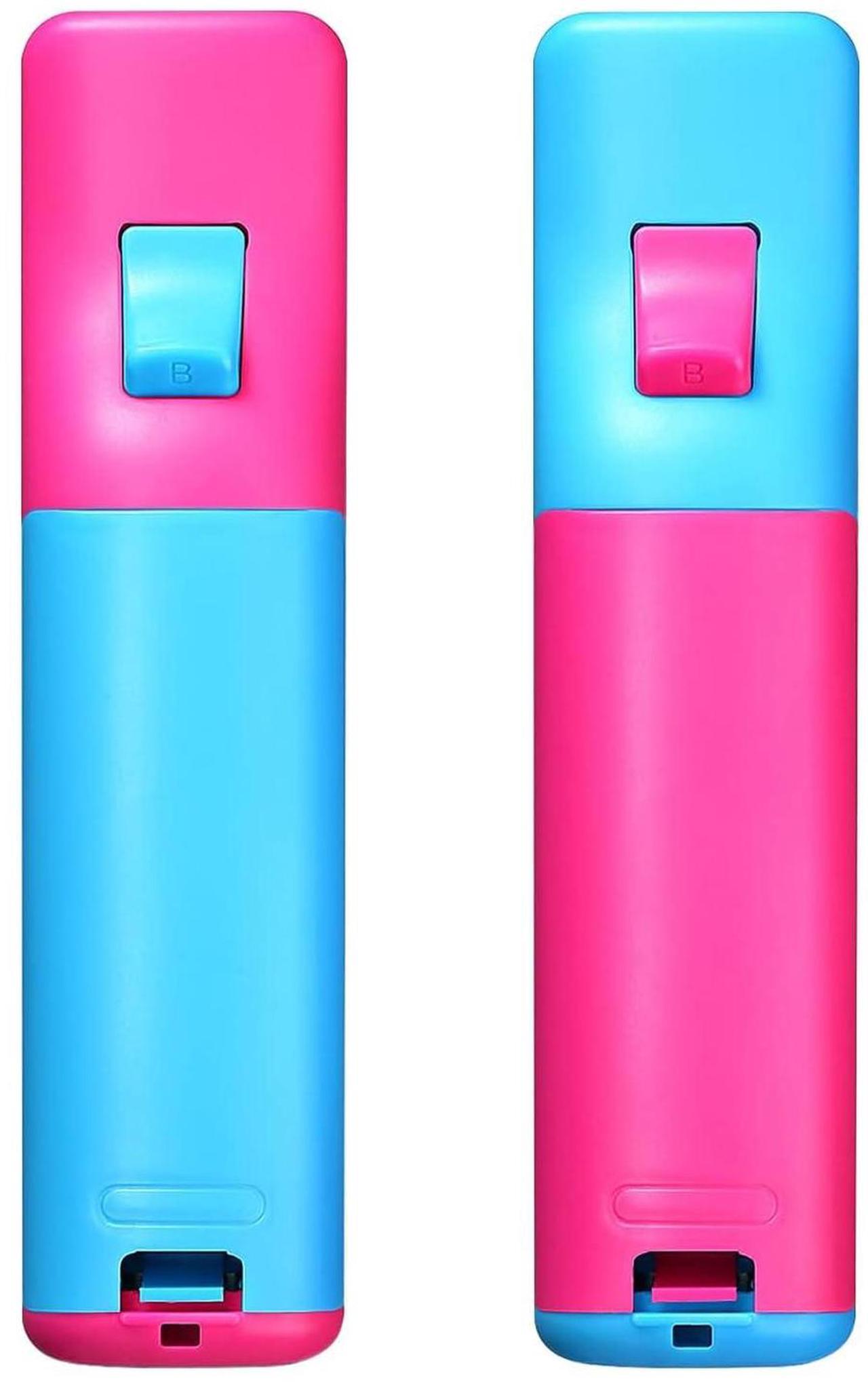 Alt view image 2 of 5 - Wii Controller, Wii Remote 2 Pack Compatible with Nintendo Wii with Wrist Strap and Case Pink and Blue