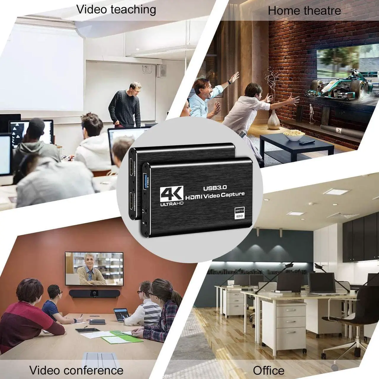 Alt view image 3 of 6 - 4K HDMI Capture Card for Streaming, Full HD 1080P 60FPS USB 3.0 Cam Link Game Audio Video Capture Card for Cameras