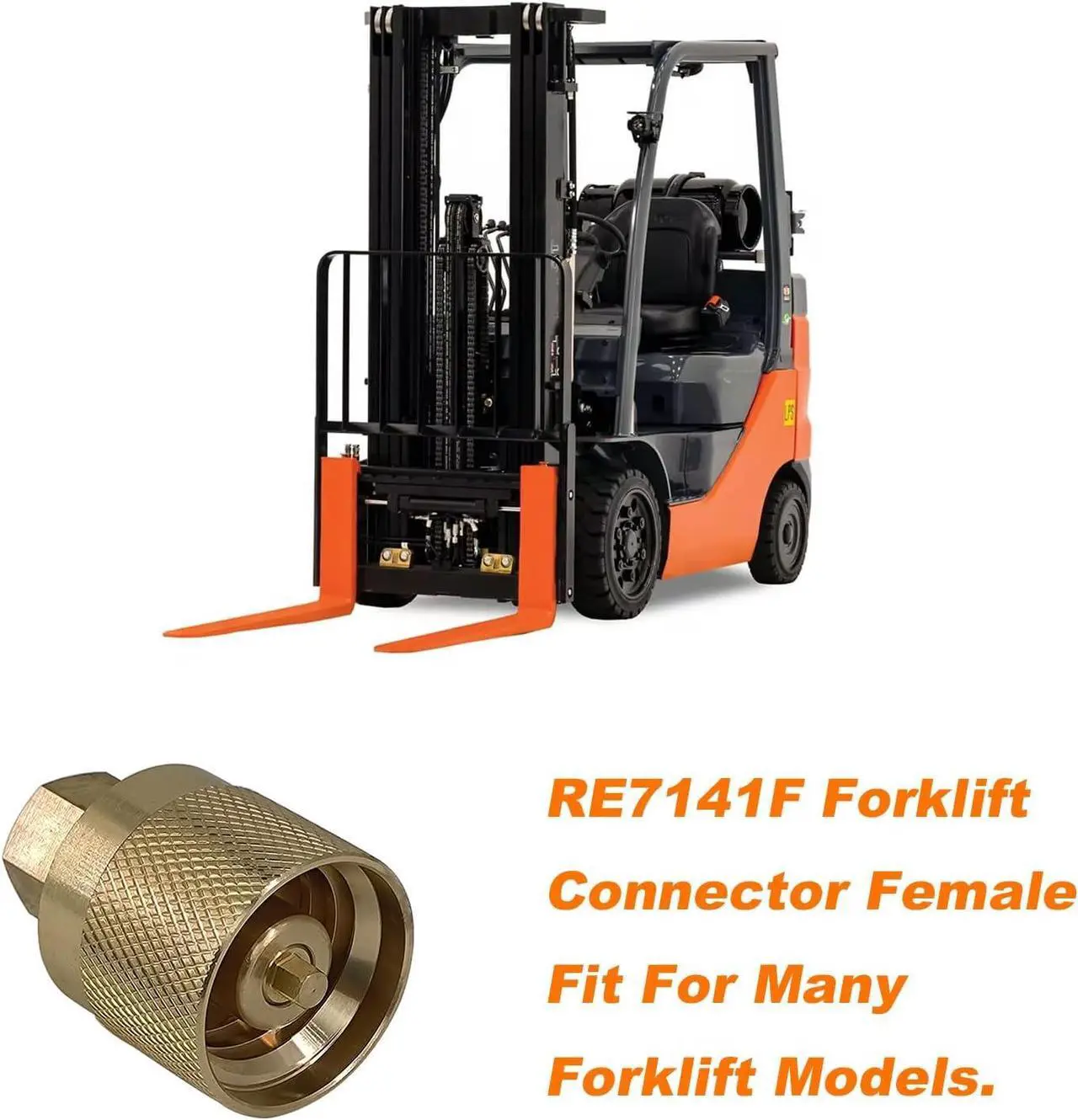 Alt view image 6 of 6 - RE7141F Forklift Propane Tank Connector Female Connection Kit Adapter Valve