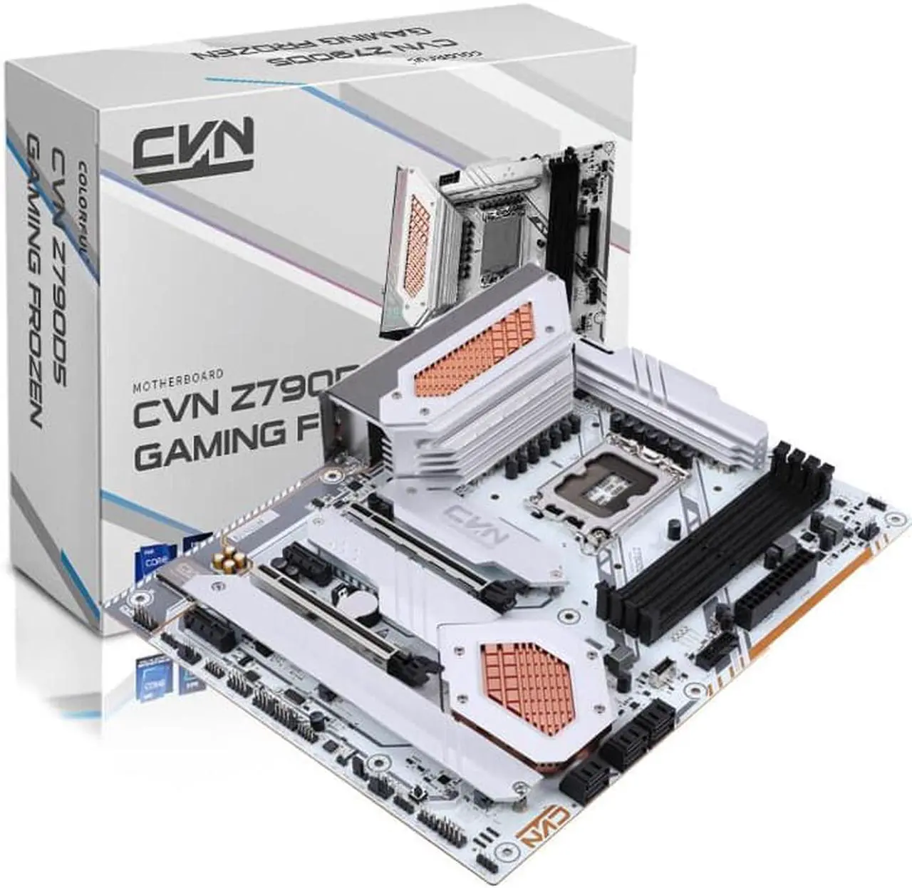 Alt view image 2 of 7 - Colorful CVN Z790 D5 GAMING FROZEN V20 Motherboard LGA 1700 Intel Z790 ATX Mainboard DDR5 PCIE5.0 Support 13th Gen Intel Core