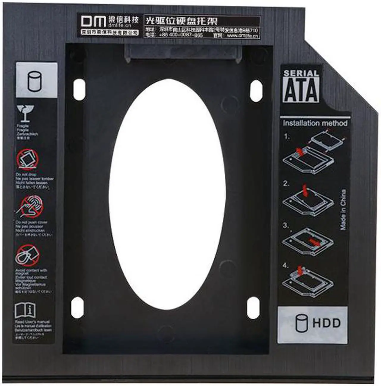 Main image of Dm Dw95 Hdd Caddy 9.5mm Plastic Optibay Sata 3.0 Hard Disk Drive Box Enclosure Dvd Adapter 2.5 Ssd 2tb For Laptop Cd-rom - Ssd Adapters