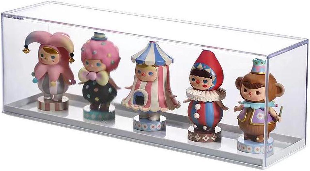Main image of Acrylic Clear Display Case, Clear Dustproof Protection Showcase, Display Box Storage Holder for Doll Toy Collectibles, Stackable, suitable for Computer Desk