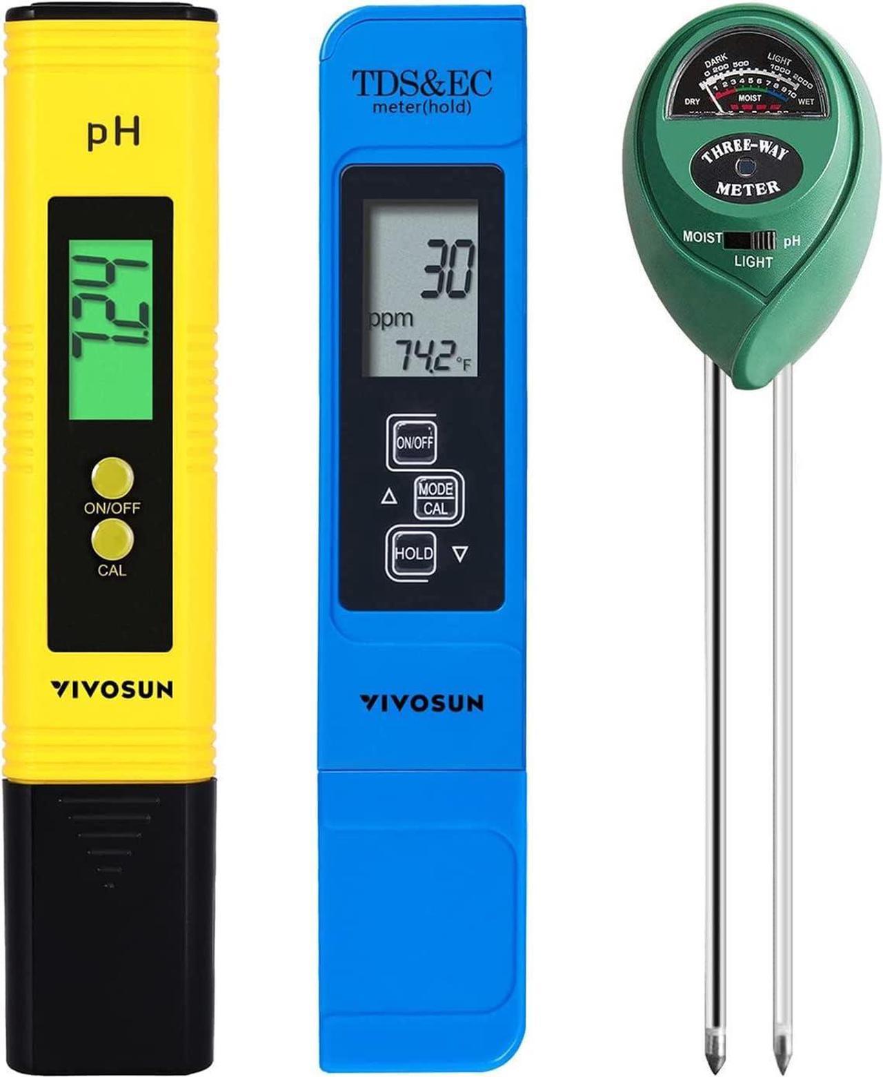 PH Meter TDS Meter and Soil Tester Combo