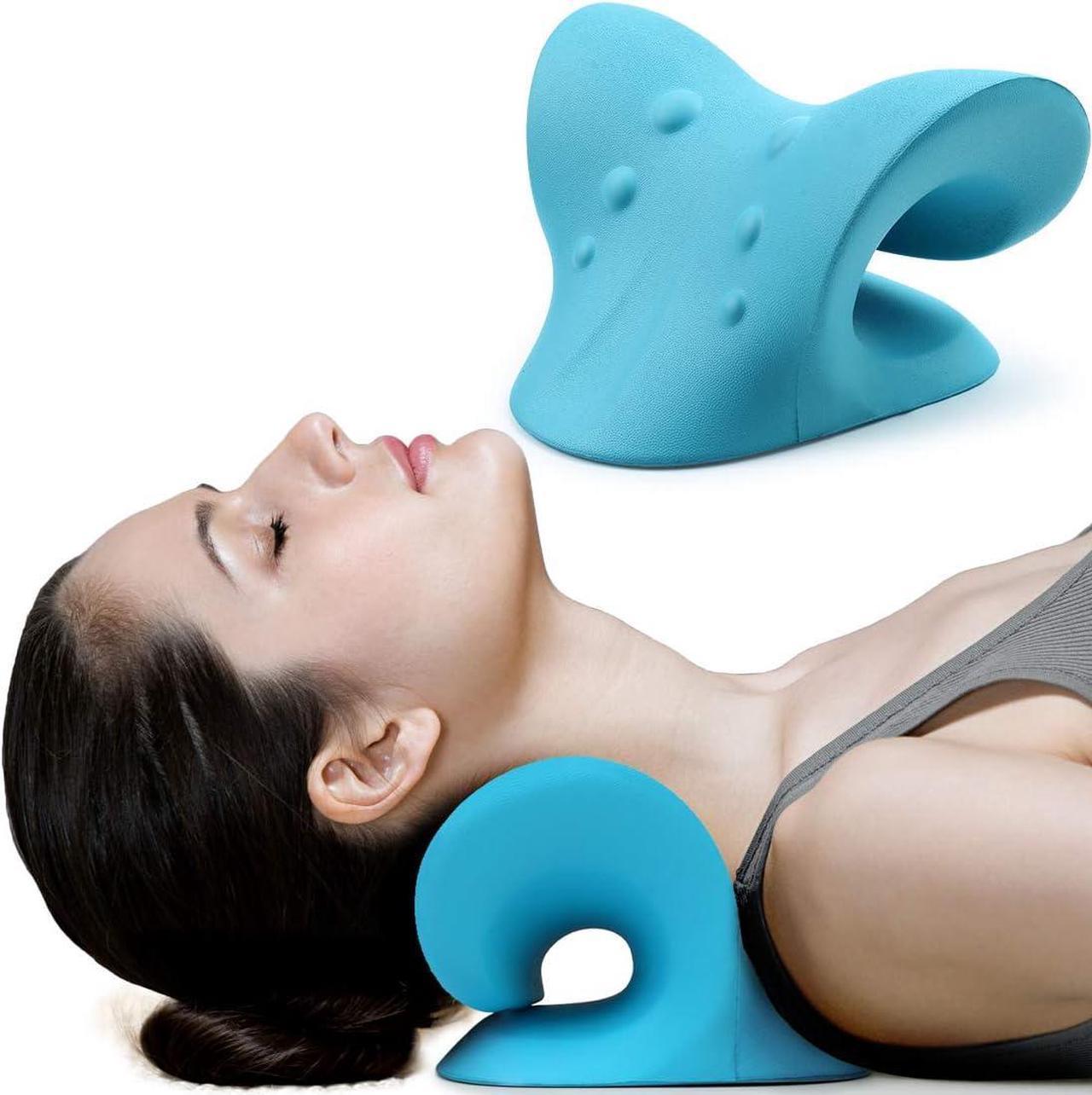 Neck and Shoulder Relaxer, Cervical Traction Device for TMJ Pain Relief and Cervical Spine Alignment, Chiropractic Pillow