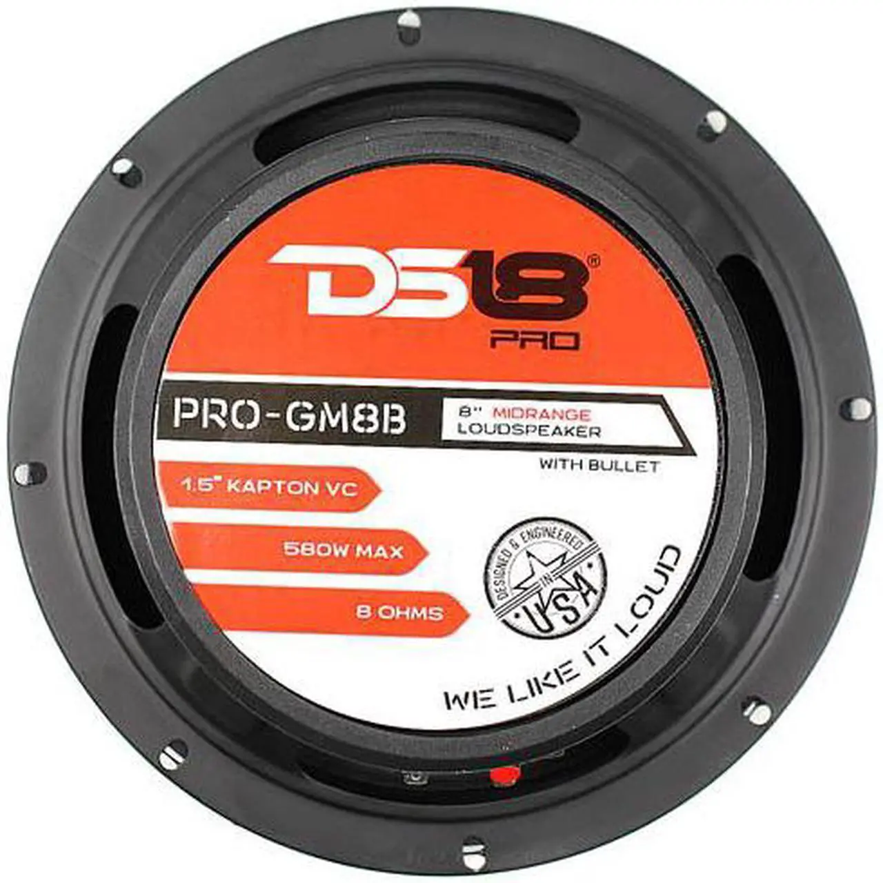 Alt view image 9 of 9 - DS18 PRO-GM8B 8-Inch Bullet Midrange Loud Speaker 8-Ohms - 580 Watts Max, 190 Watts Rms - 1 Speaker