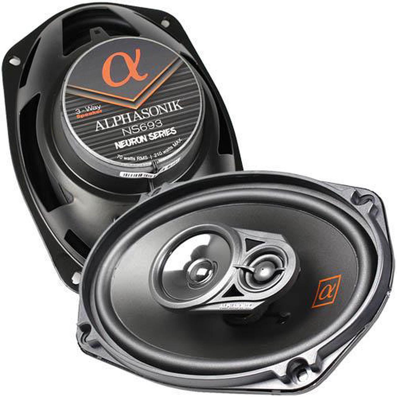 Alt view image 2 of 10 - Alphasonik NS693 Neuron Series 6x9" 210 Watts 3-Way Full Range Speaker (Pair)