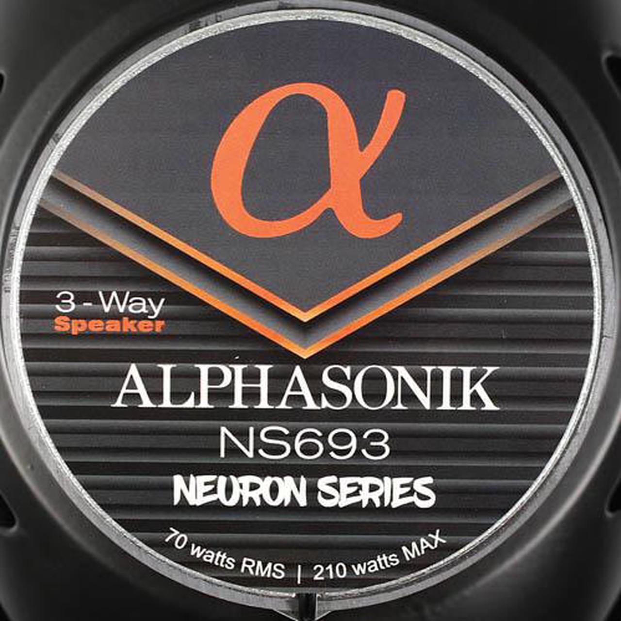 Alt view image 10 of 10 - Alphasonik NS693 Neuron Series 6x9" 210 Watts 3-Way Full Range Speaker (Pair)