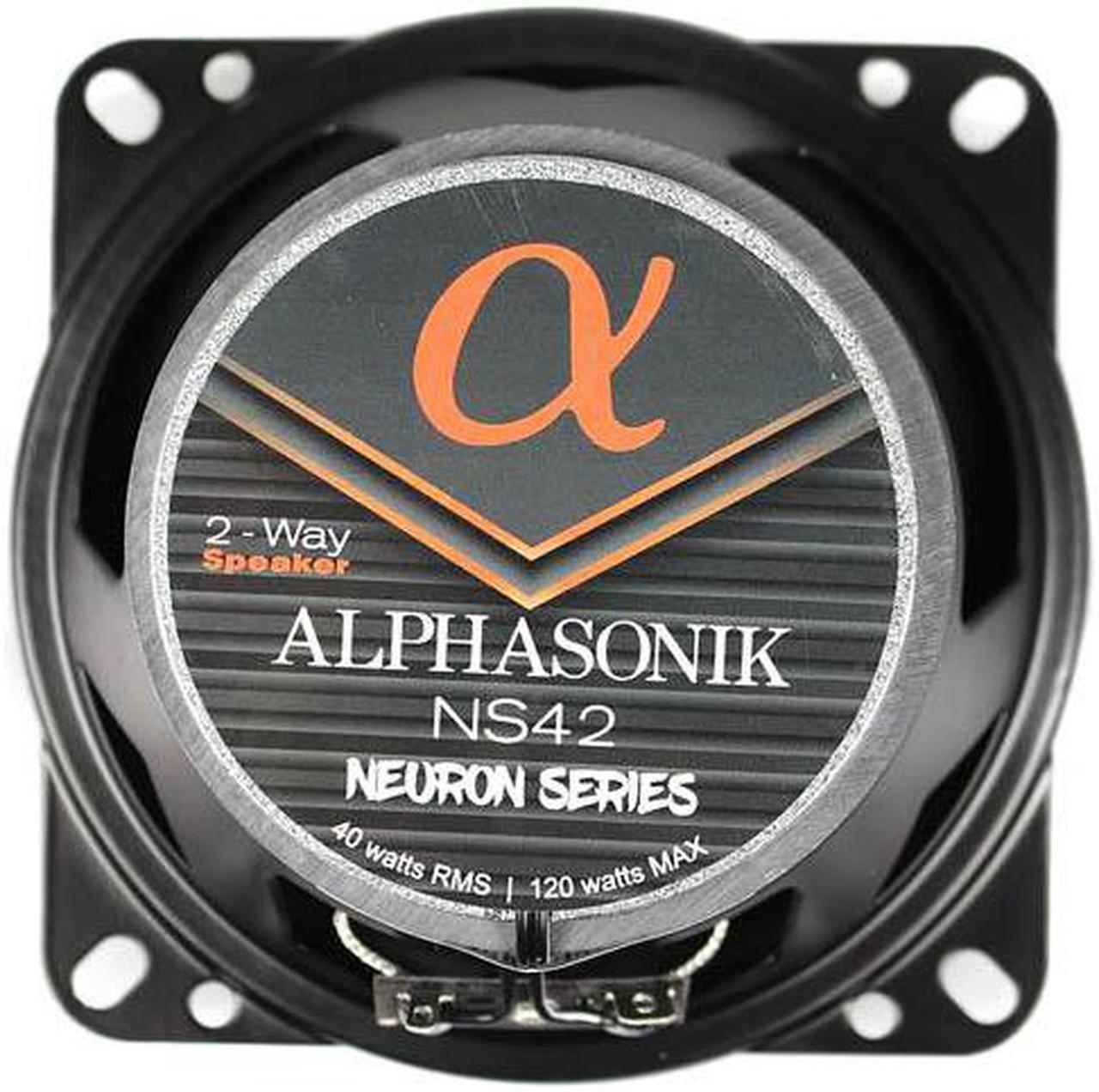 Alt view image 10 of 10 - Alphasonik NS42 Neuron Series 4" 120 Watts 2-Way Full Range Car Audio Speaker (Pair)
