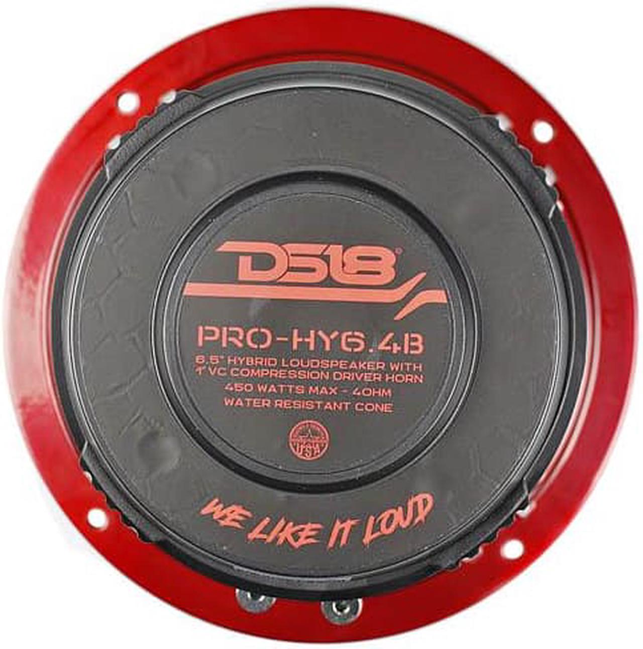 Alt view image 3 of 6 - DS18 8" Mid Range Speaker Hybrid with Built In Driver 4 Ohm 500W Max PRO-HY8.4B