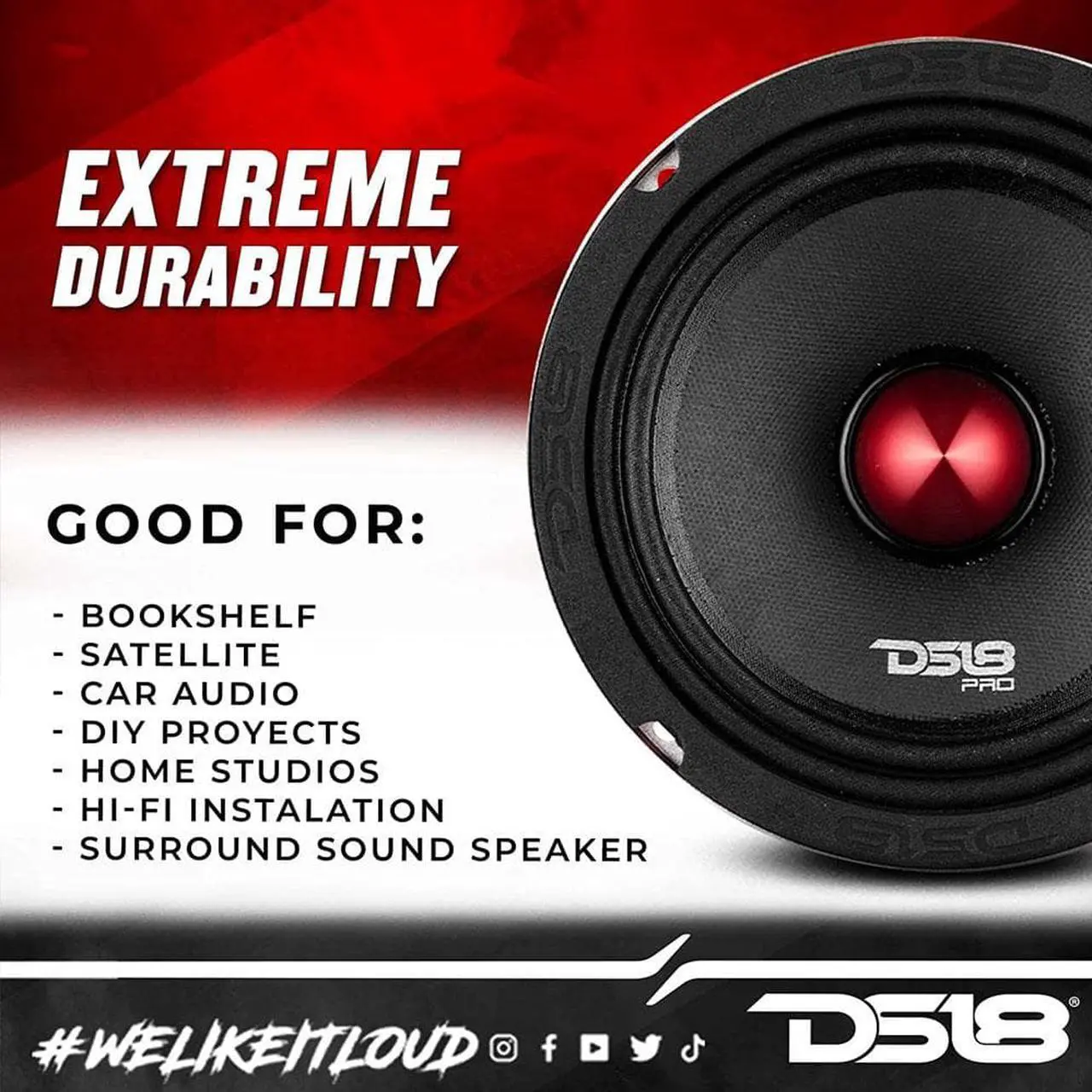 Alt view image 9 of 9 - DS18 PROX64.BM PRO-X 6.5 inch Mid-Range Loudspeaker with Bullet 500 Watts 4-Ohm