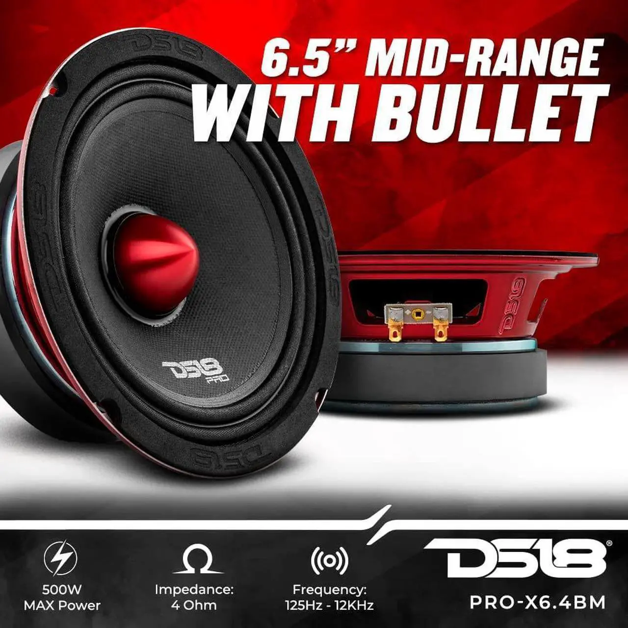 Alt view image 7 of 9 - DS18 PROX64.BM PRO-X 6.5 inch Mid-Range Loudspeaker with Bullet 500 Watts 4-Ohm