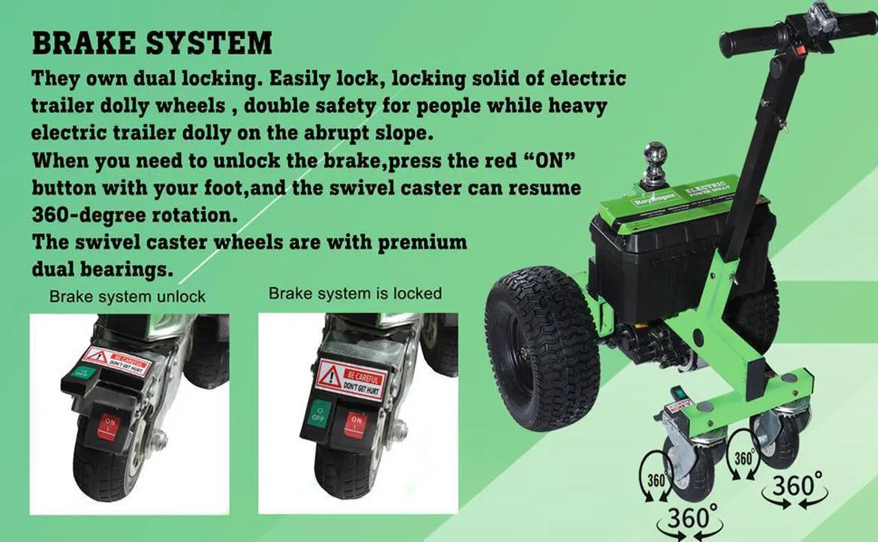 Alt view image 7 of 7 - ROYSUPER Electric Trailer Dolly 3600LBS Max Motorized Trailer Dolly 600LBS Max Tongue Weight Electric Trailer Mover Dolly DC 24V 850W with 2''Ball 1-7/8''Ball for ATV Towing Car RV Boat Cargo Trailers