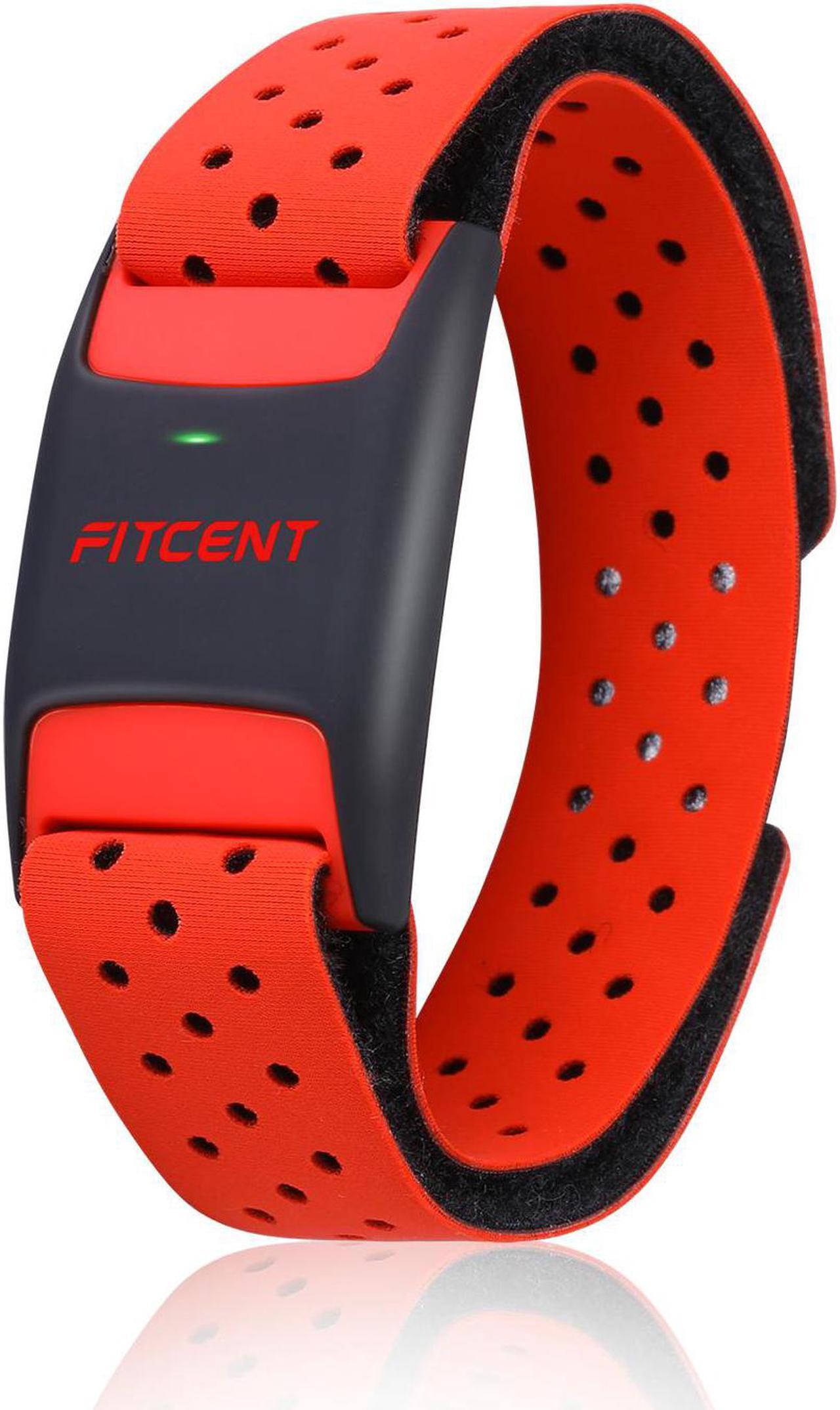 Main image of FITCENT Heart Rate Monitor Armband, Bluetooth ANT+ Optical Heart Rate Sensor Arm Band, Rechargeable Fitness Tracker for Peloton Strava Zwift Polar Beat DDP Yoga Wahoo Fitness