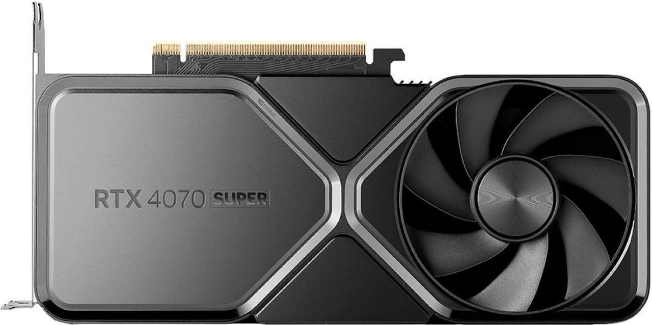 Main image of NVIDIA GeForce RTX 4070 SUPER Founders Edition Graphics Card 12GB GDDR6X - Titanium and Black