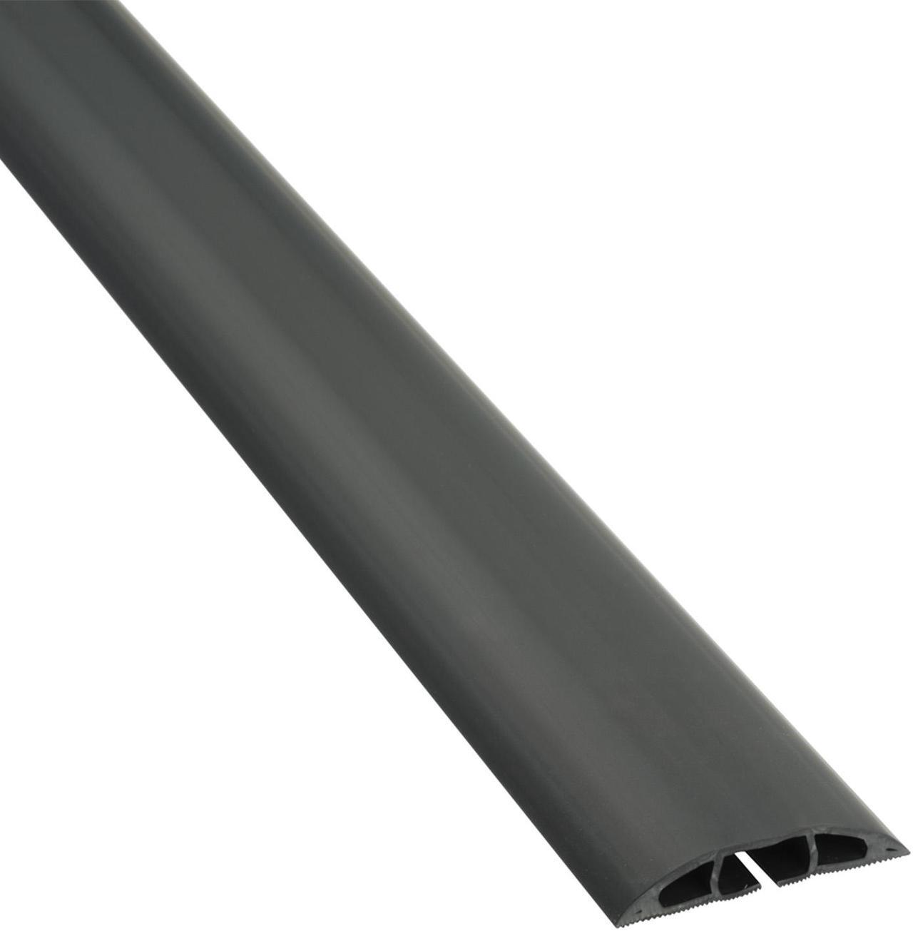 Alt view image 3 of 8 - D-Line 6ft Floor Cord Cover, Cable Protector, Protect Wires and Prevent Cable Trips, Cable Management Solution - Cord Cavity = 0.63" (W) x 0.31" (H) - Black