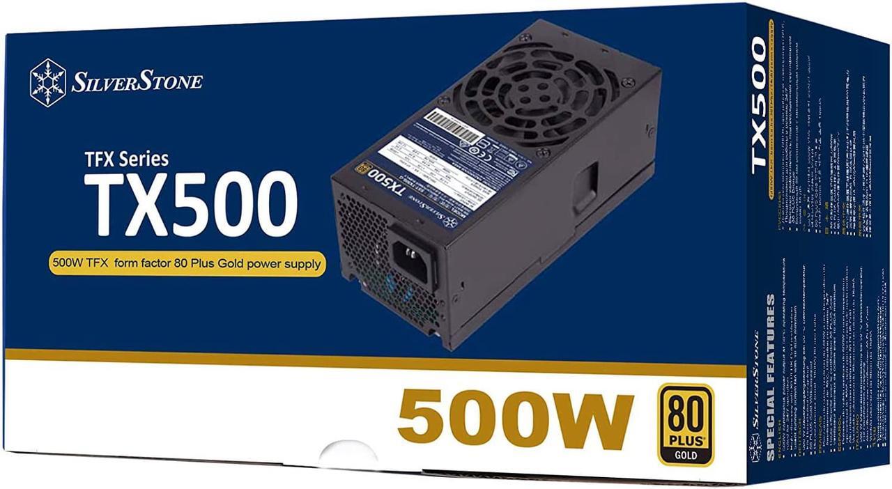 Alt view image 5 of 5 - SilverStone Technology 500W Fixed Cable TFX Power Supply 80 Plus Gold TX500-G (SST-TX500-G)
