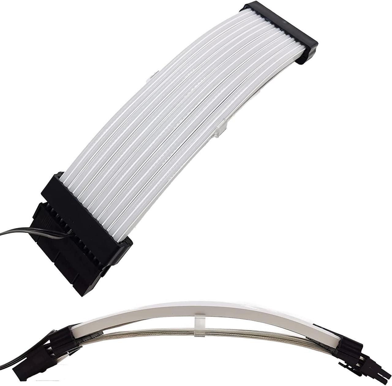 Alt view image 2 of 7 - Airgoo Addressable RGB PSU Cable, 24 Pin ATX Cable Extension Kit, with Diffused Lighting, 120 LEDs Super Bright for 5V 3-pin Aura SYNC, Gigabyte RGB Fusion, MSI Mystic Light Sync, with Remote Control