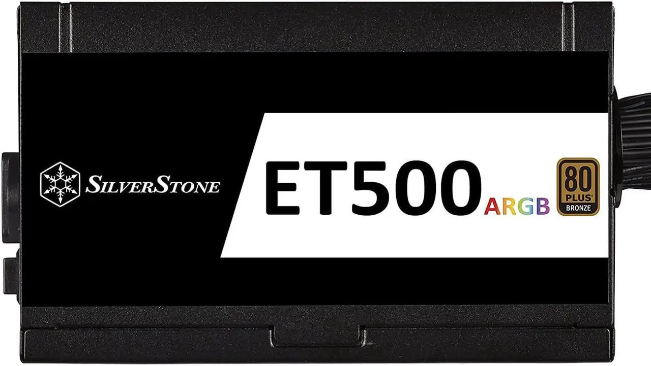 Alt view image 3 of 7 - SilverStone Technology Essential ET500-ARGB 500W 80 Plus Bronze Power Supply with ARGB Fan, SST-ET500-ARGB