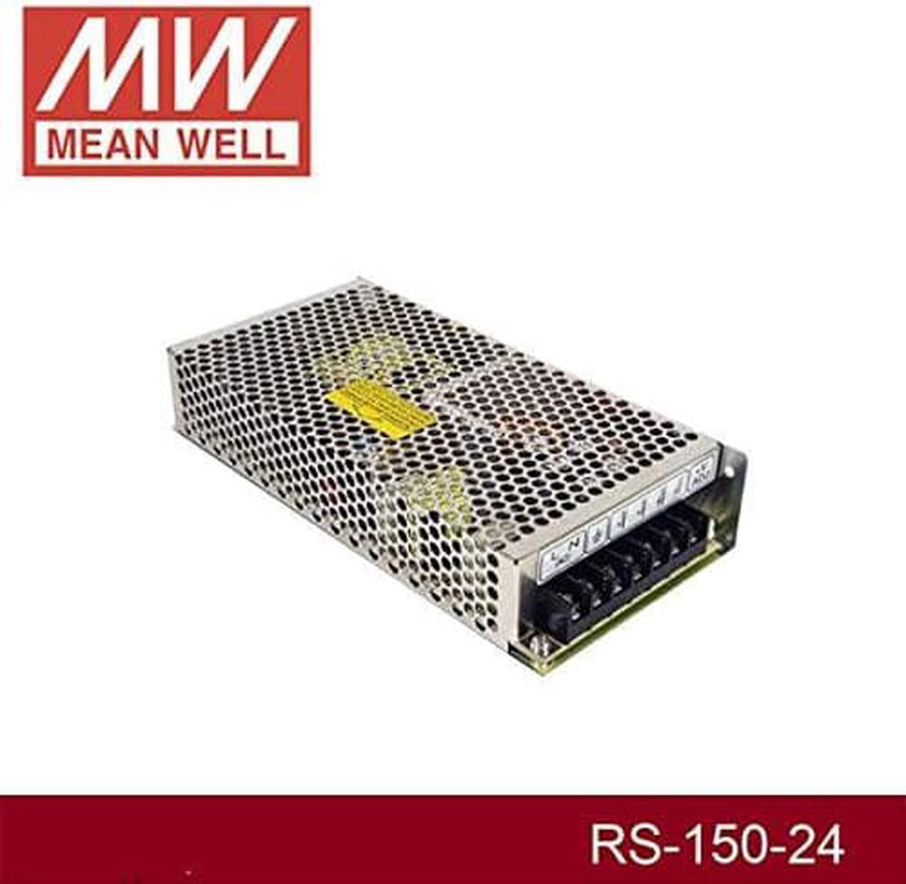 Alt view image 3 of 4 - Enclosed Type 156W 24V 6.5A RS-150-24 Meanwell AC-DC Single Output RS-150 Series MEAN WELL Switching Power Supply