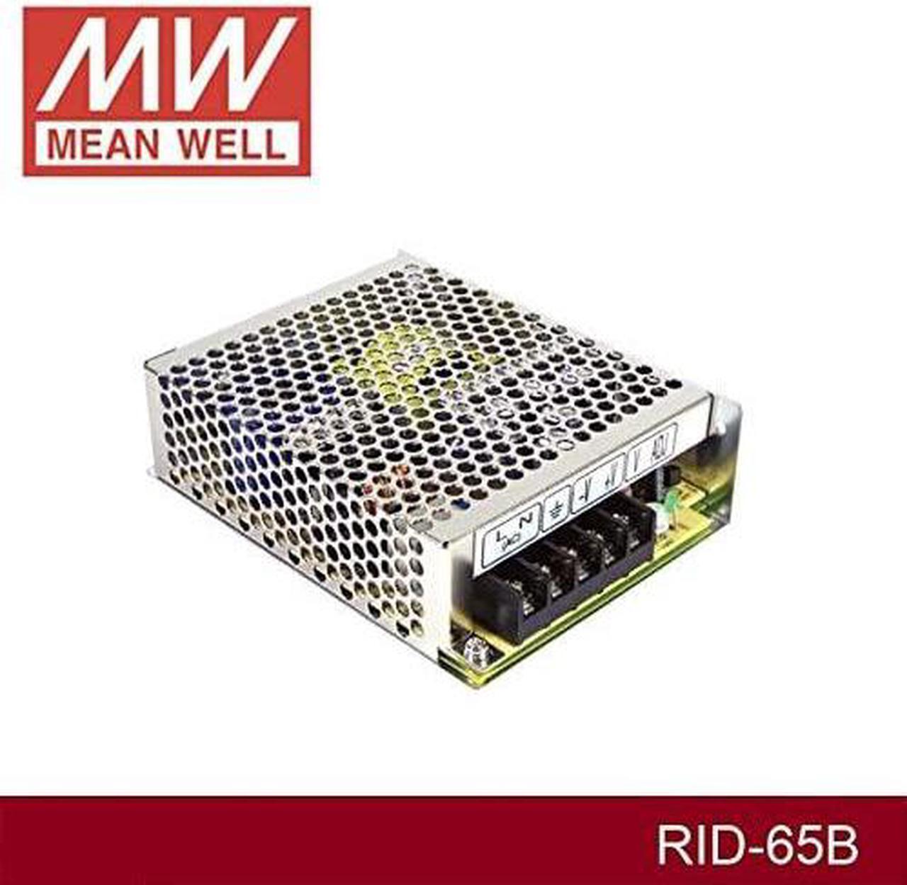 Alt view image 2 of 4 - Enclosed Type 68W RID-65B Meanwell AC-DC Dual Output RID-65 Series MEAN WELL Switching Power Supply