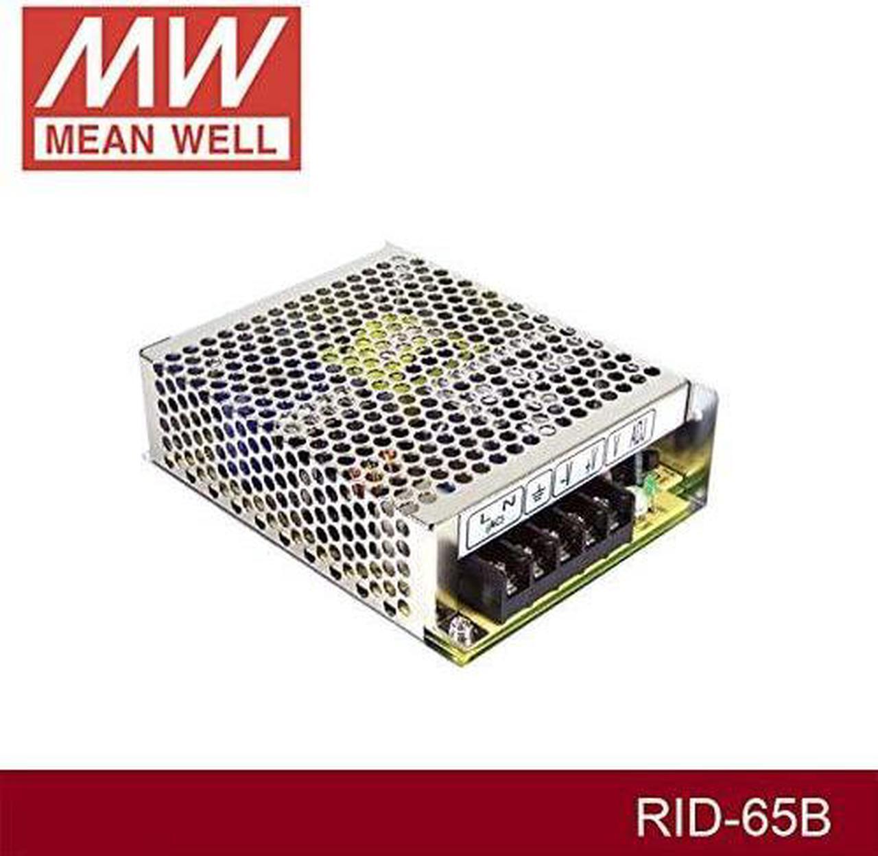 Alt view image 4 of 4 - Enclosed Type 68W RID-65B Meanwell AC-DC Dual Output RID-65 Series MEAN WELL Switching Power Supply