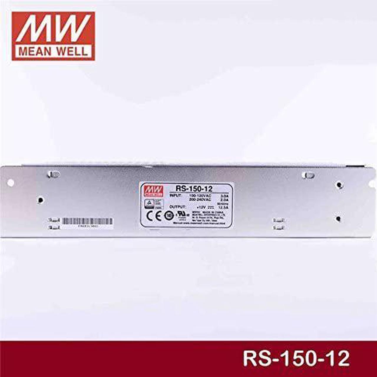 Alt view image 4 of 4 - Enclosed Type 150W 12V 12.5A RS-150-12 Meanwell AC-DC Single Output RS-150 Series MEAN WELL Switching Power Supply