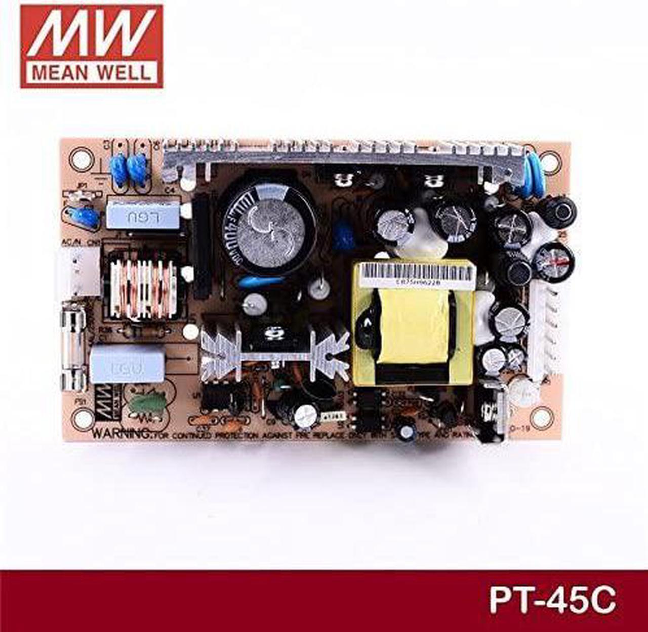 Alt view image 2 of 4 - Industrial Open Frame 43.5W PT-45C Meanwell AC-DC Triple Output PT-45 Series MEAN WELL Switching Power Supply