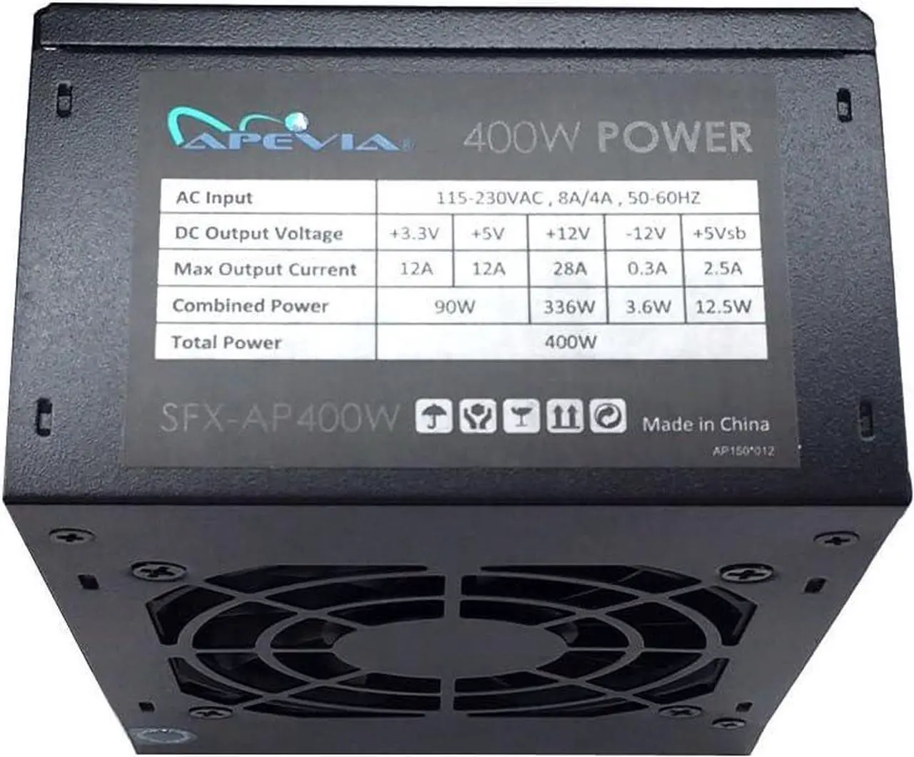 Alt view image 5 of 7 - APEVIA SFX-AP400W Mini ITX Solution / Micro ATX / SFX 400W Power Supply