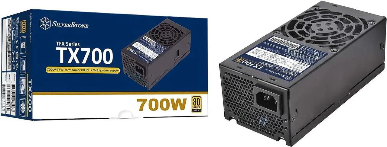 Alt view image 6 of 6 - SilverStone Technology 700W Fixed Cable TFX Power Supply 80 Plus Gold TX700-G (SST-TX700-G)