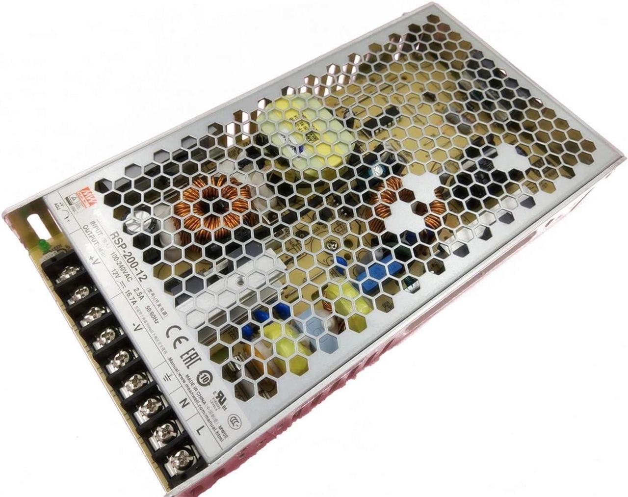 Main image of Meanwell RSP-200-12 Power Supply - 200W 12V 16.7A - Low Profile